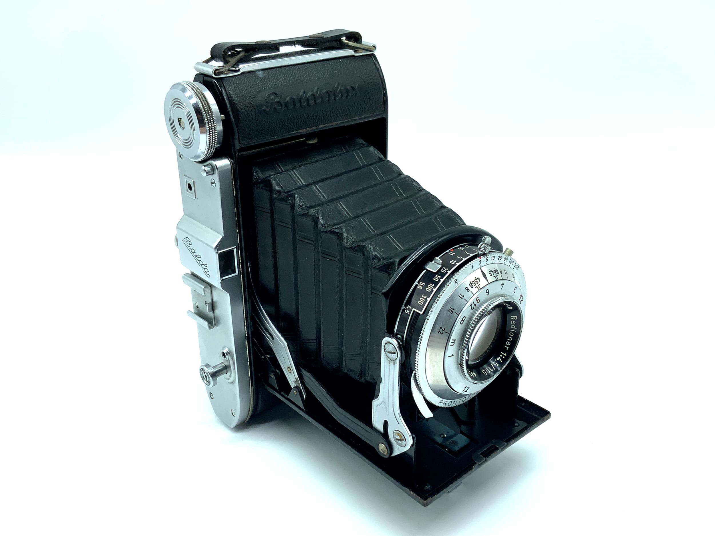 Balda Baldalux folding camera with Schneider Kreuznach Radionar 105mm 1:4.5 lens