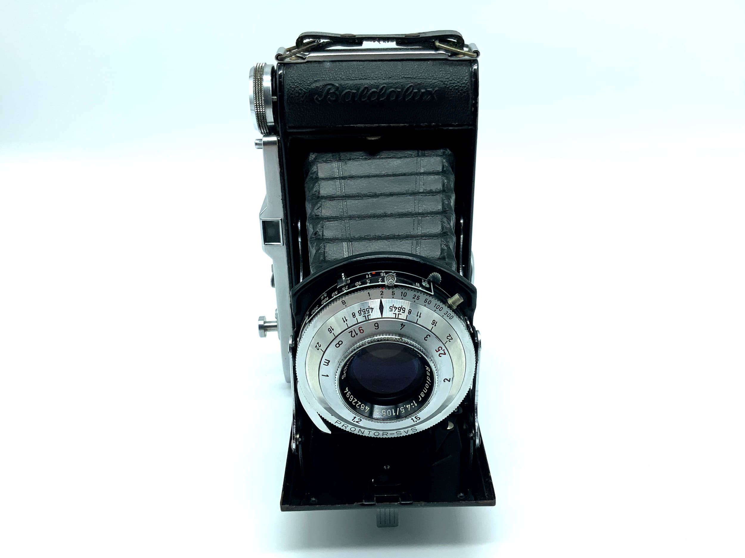 Balda Baldalux folding camera with Schneider Kreuznach Radionar 105mm 1:4.5 lens