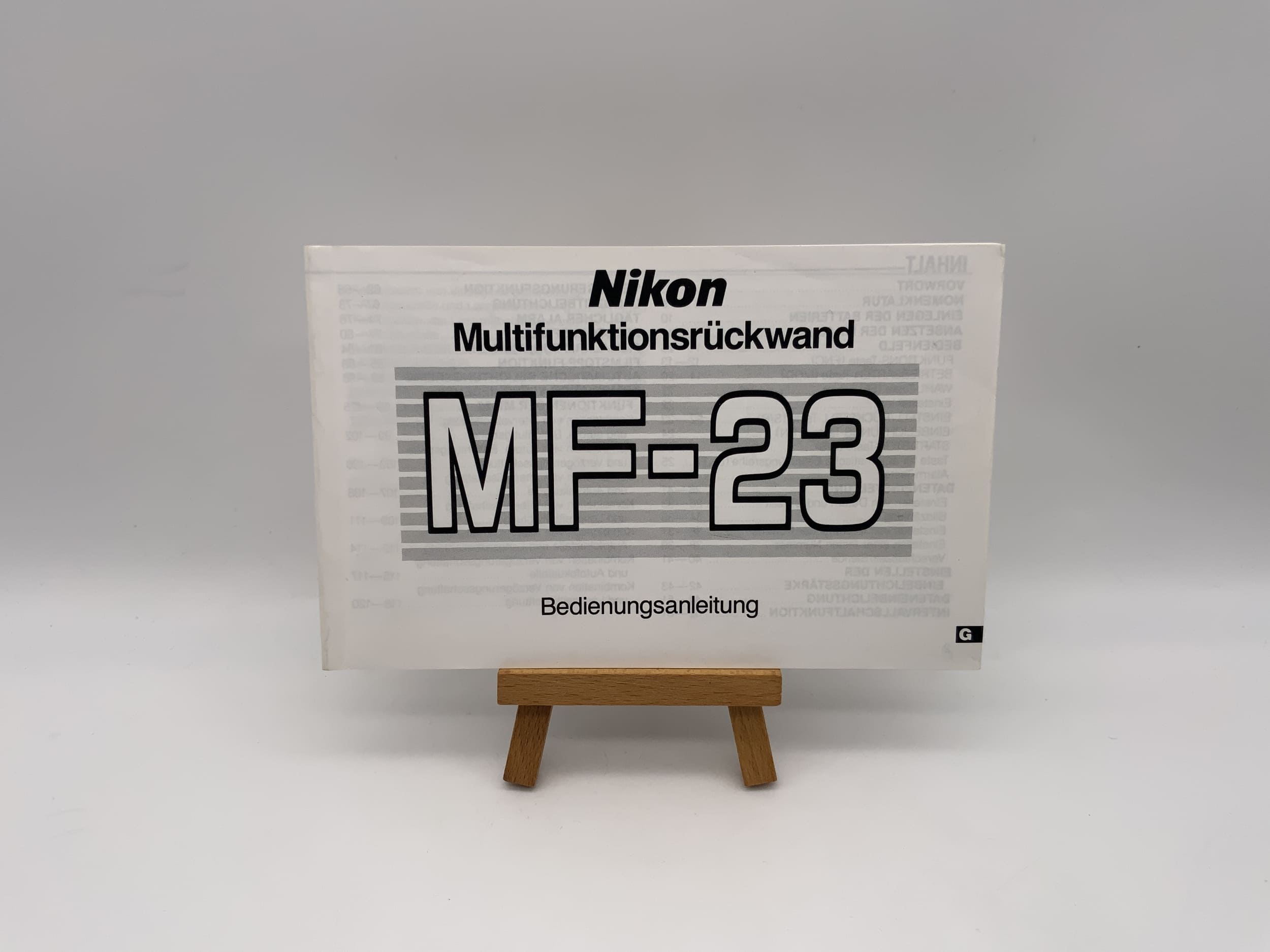 Nikon MF-23 Multifunction Back User Manual (German)