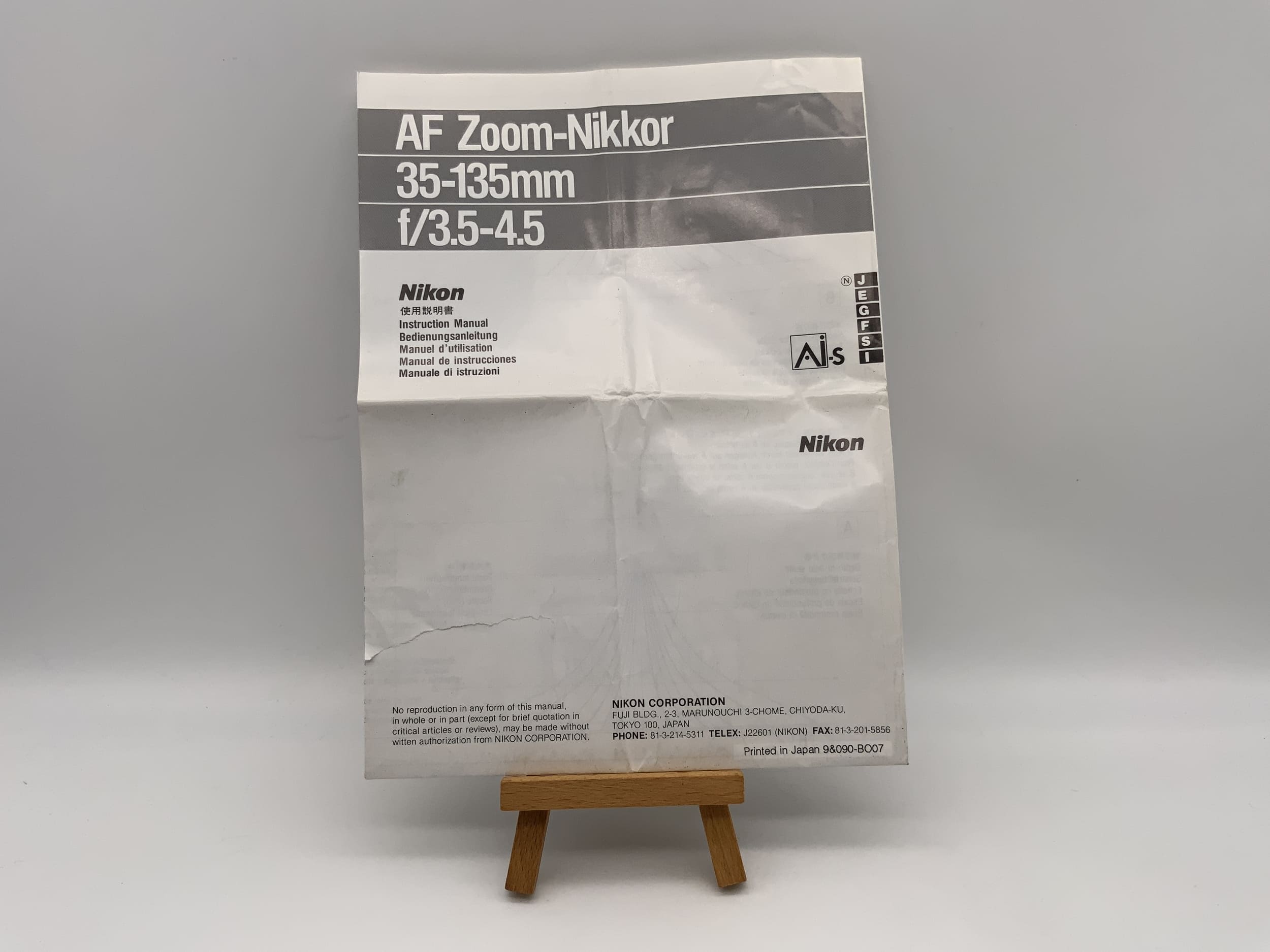 Nikon AF Zoom-Nikkor 35-135mm f/3.5-4.5 User Manual (German)