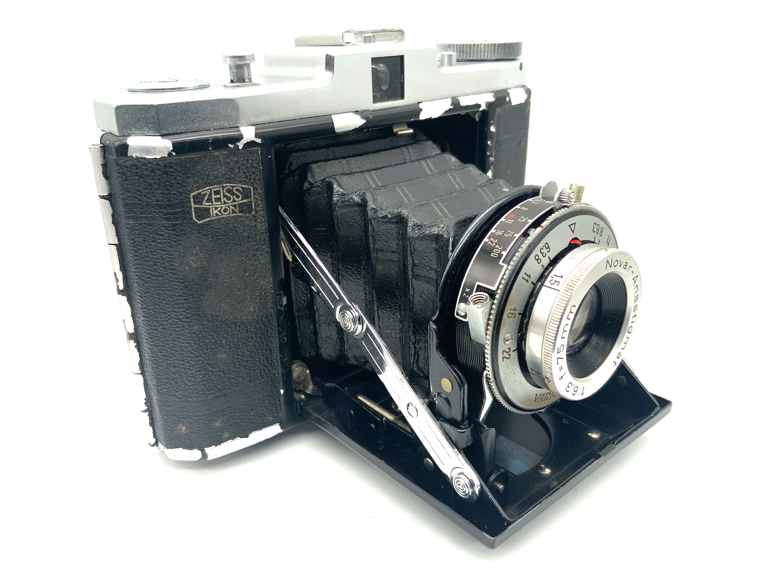 Zeiss Ikon Nettar 518/16 folding camera with Novar Anastigmat 75mm 1:6.3 Vario