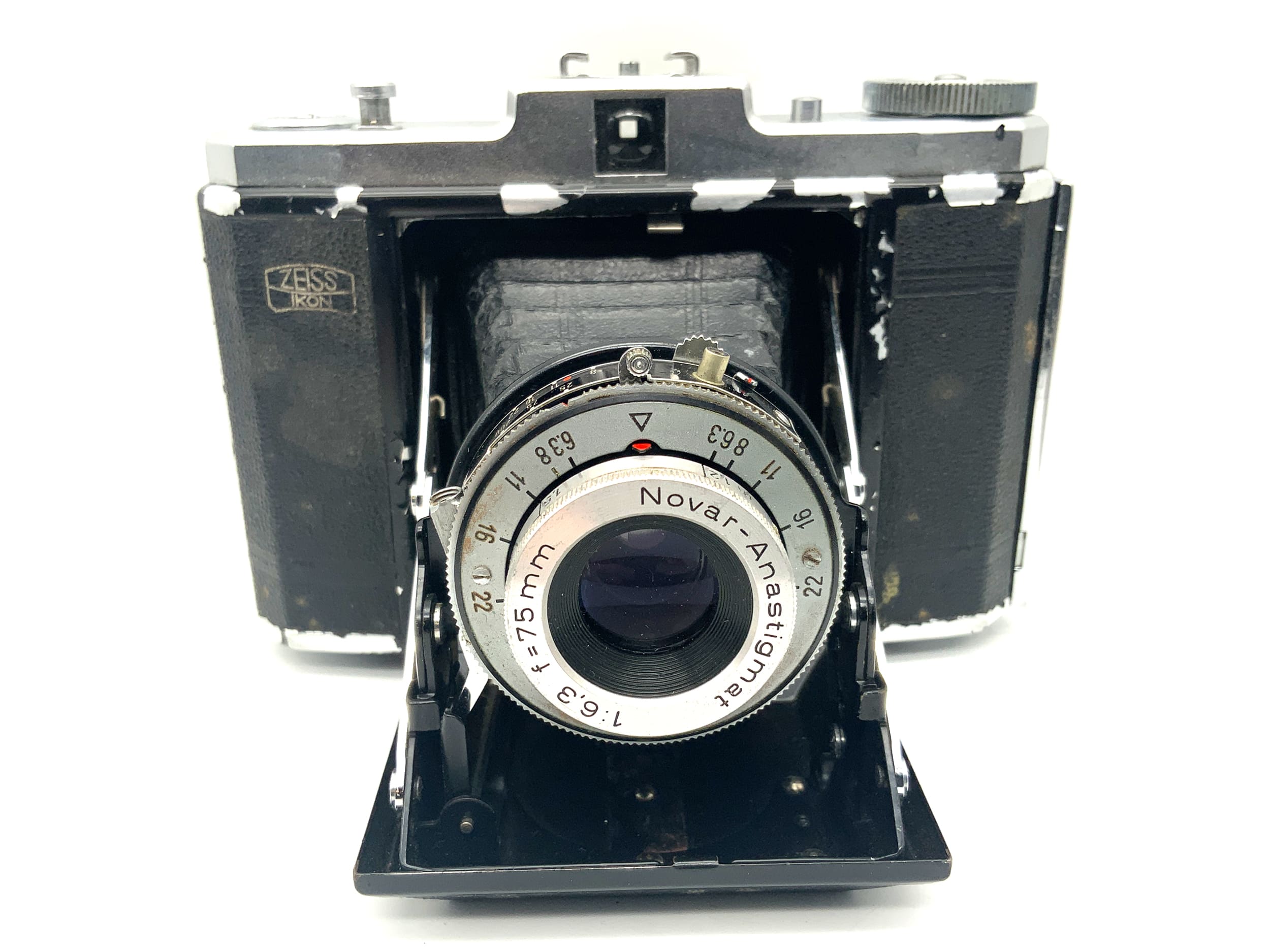 Zeiss Ikon Nettar 518/16 folding camera with Novar Anastigmat 75mm 1:6.3 Vario