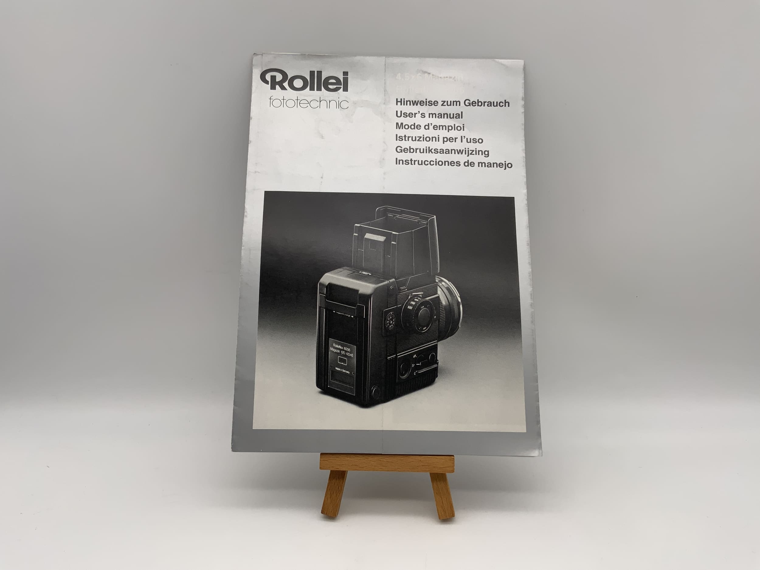 Rollei 4.5x6 Magazine Instructions for Use User Manual German
