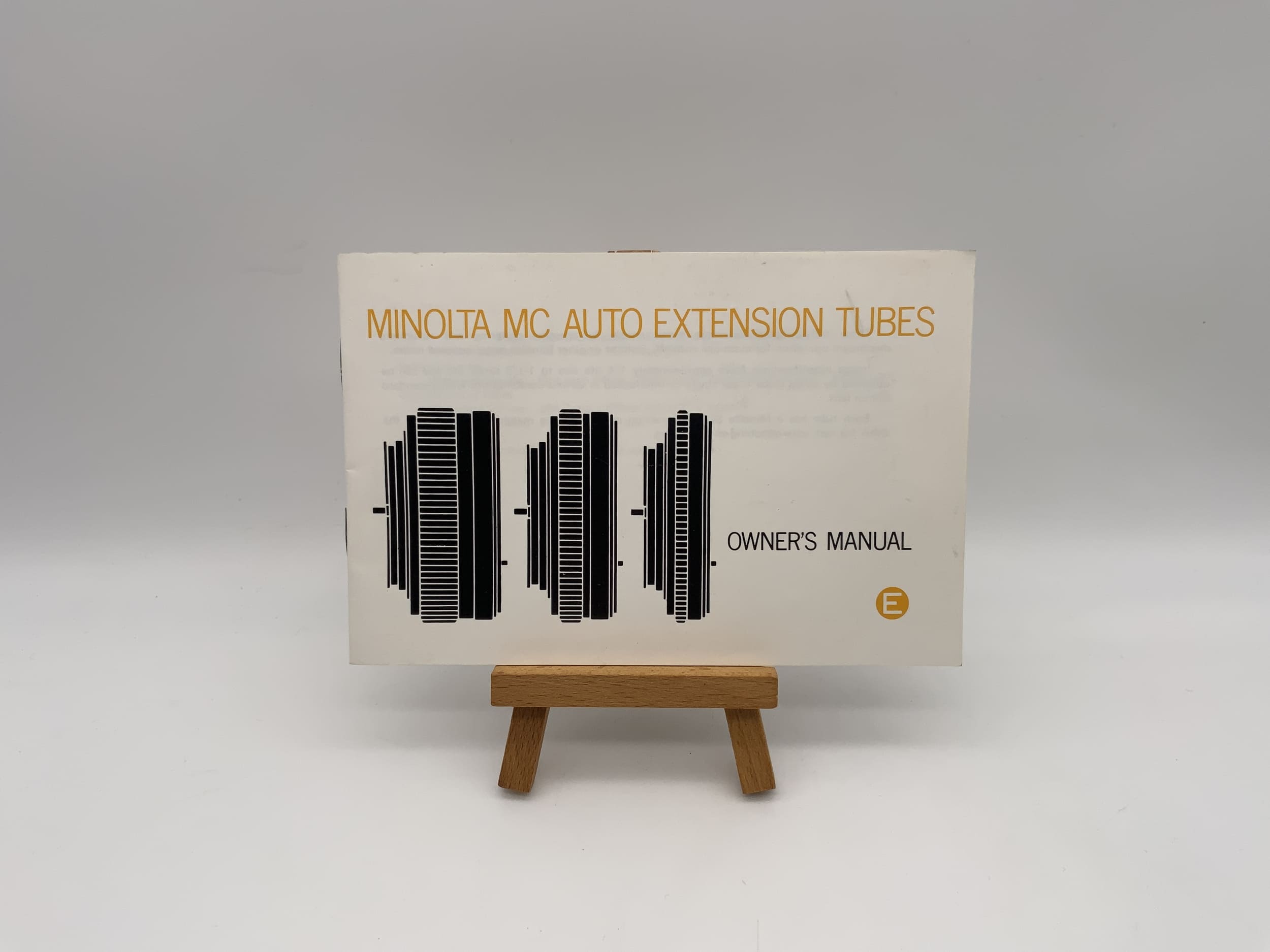 Minolta MC Auto Extension Tubes User Manual English