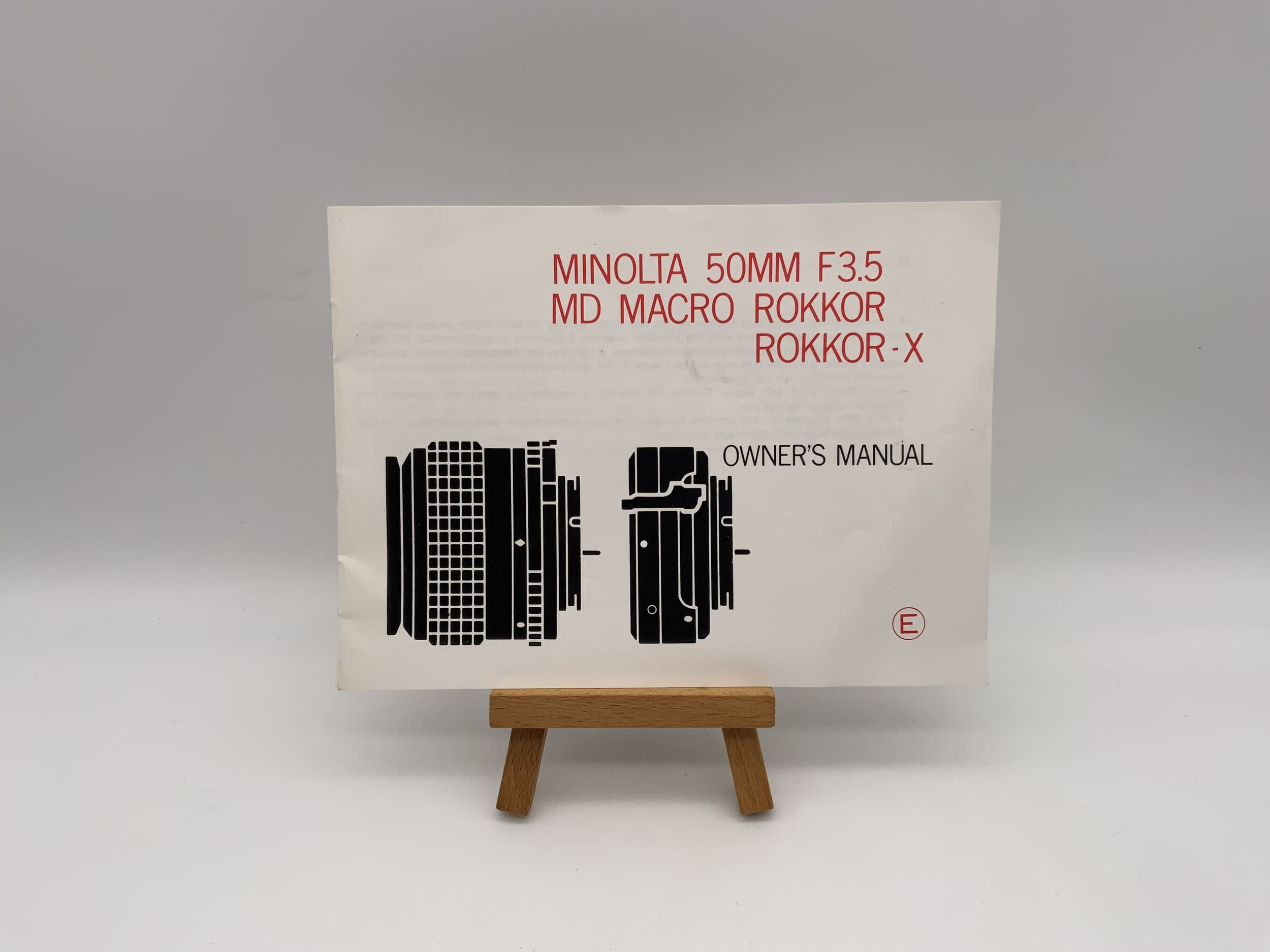 Minolta 50mm F3.5 MD Macro Rokkor User Manual (English)