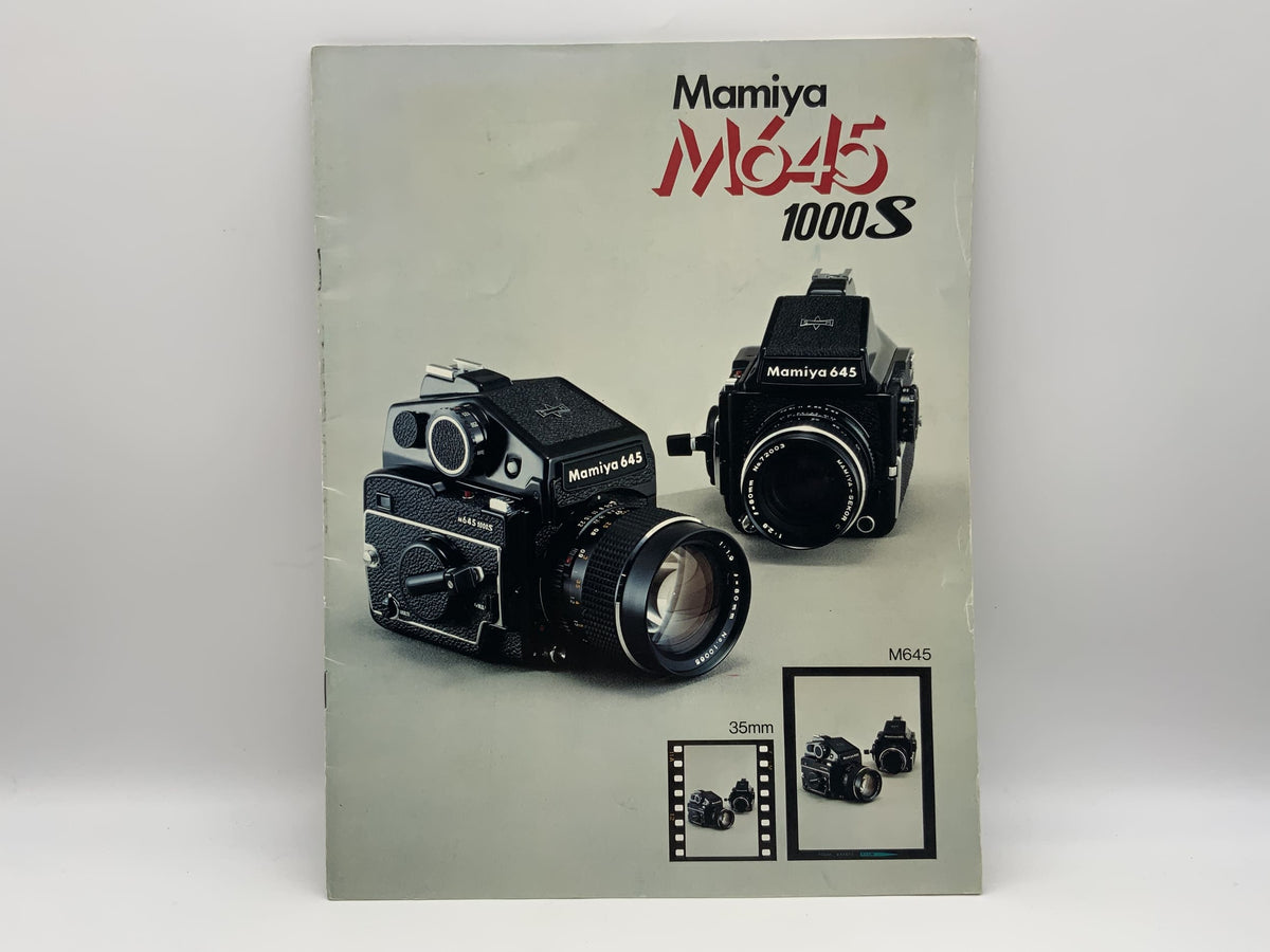 Mamiya M645 1000S advertisement, 1980 brochure, German