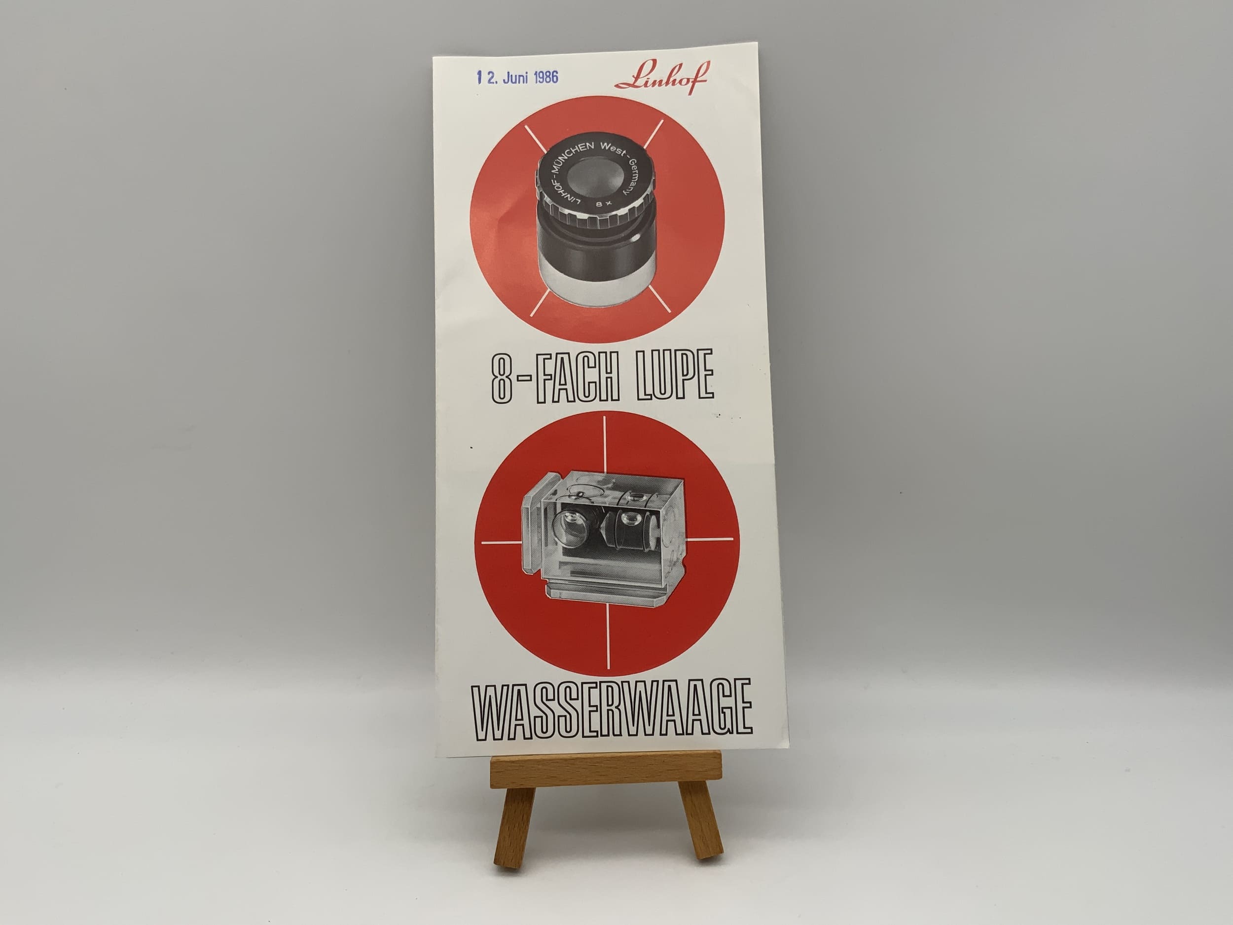 Linhof 8x Magnifying Glass Spirit Level Brochure German