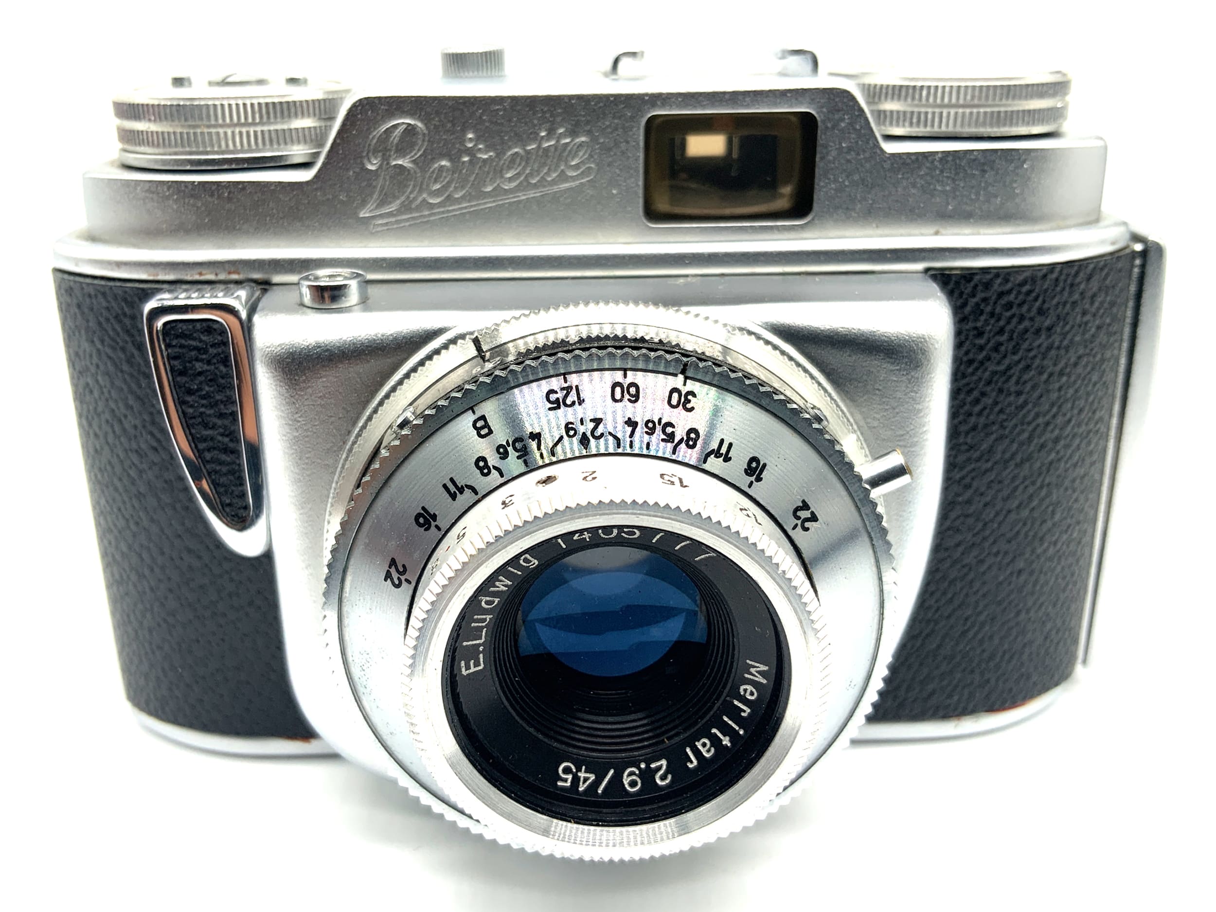 Beirette Junior II Sucherkamera mit Meritar 45mm 1:2.9 Analogkamera