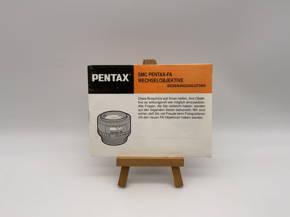 Pentax SMC Pentax FA Interchangeable Lenses User Manual (German)