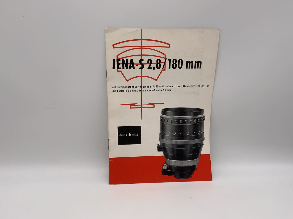Carl Zeiss Jena Jena-S 2.8/180mm brochure (German)
