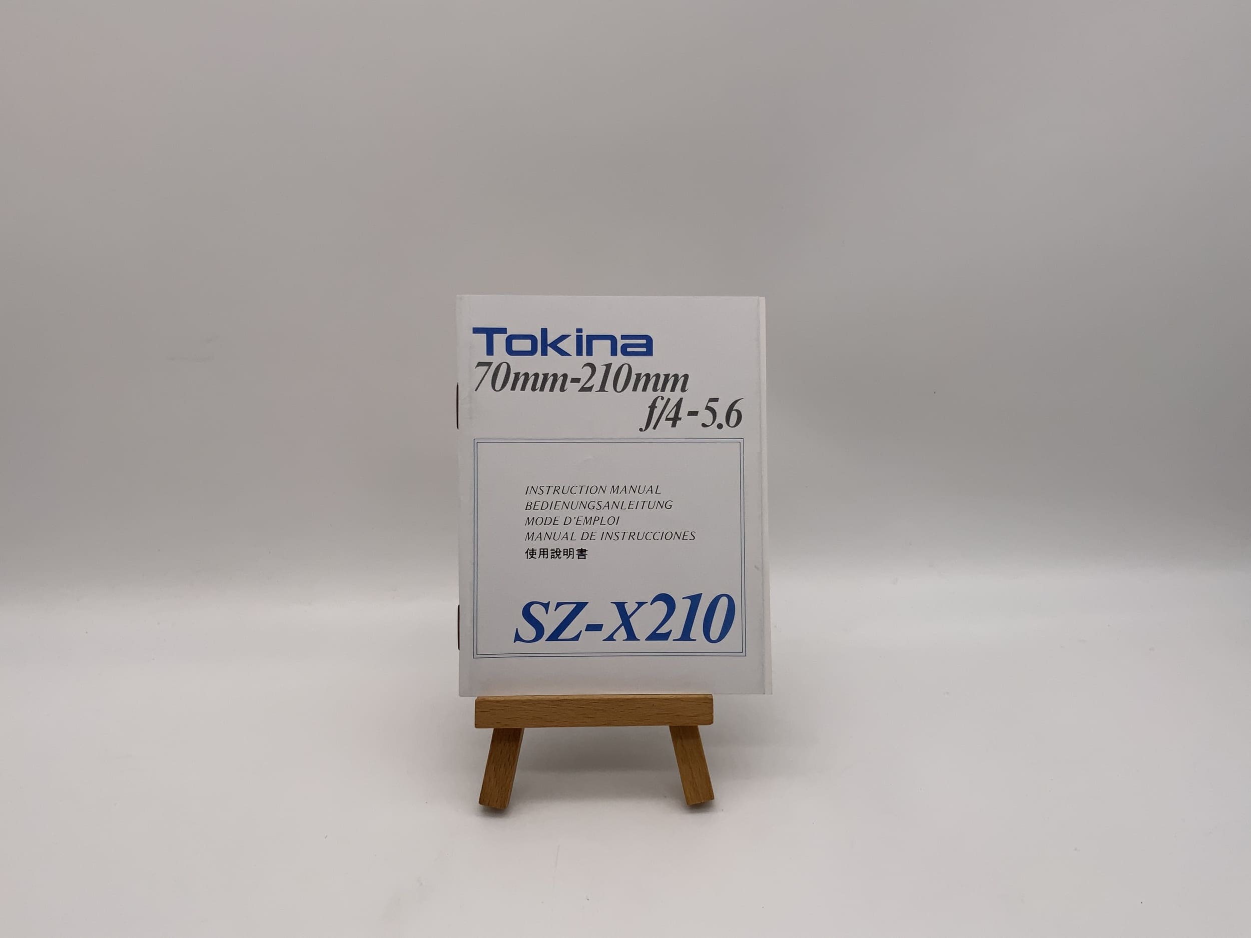 Tokina SZ-X 210 70-210mm f/4-5.6 User Manual (German)