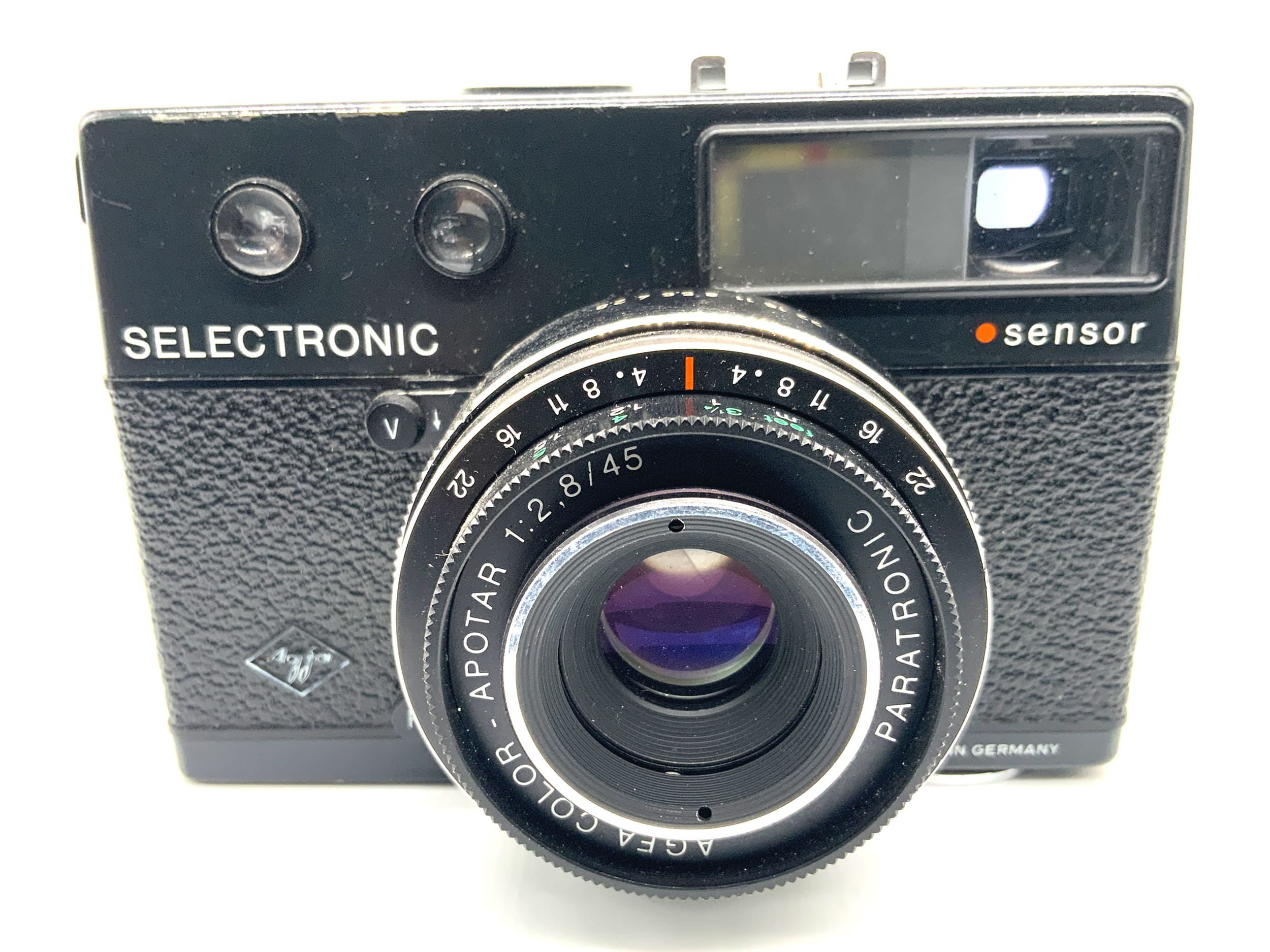 Agfa Selectronic sensor Sucherkamera mit Color-Apotar 45mm 1:2.8 Paratronic