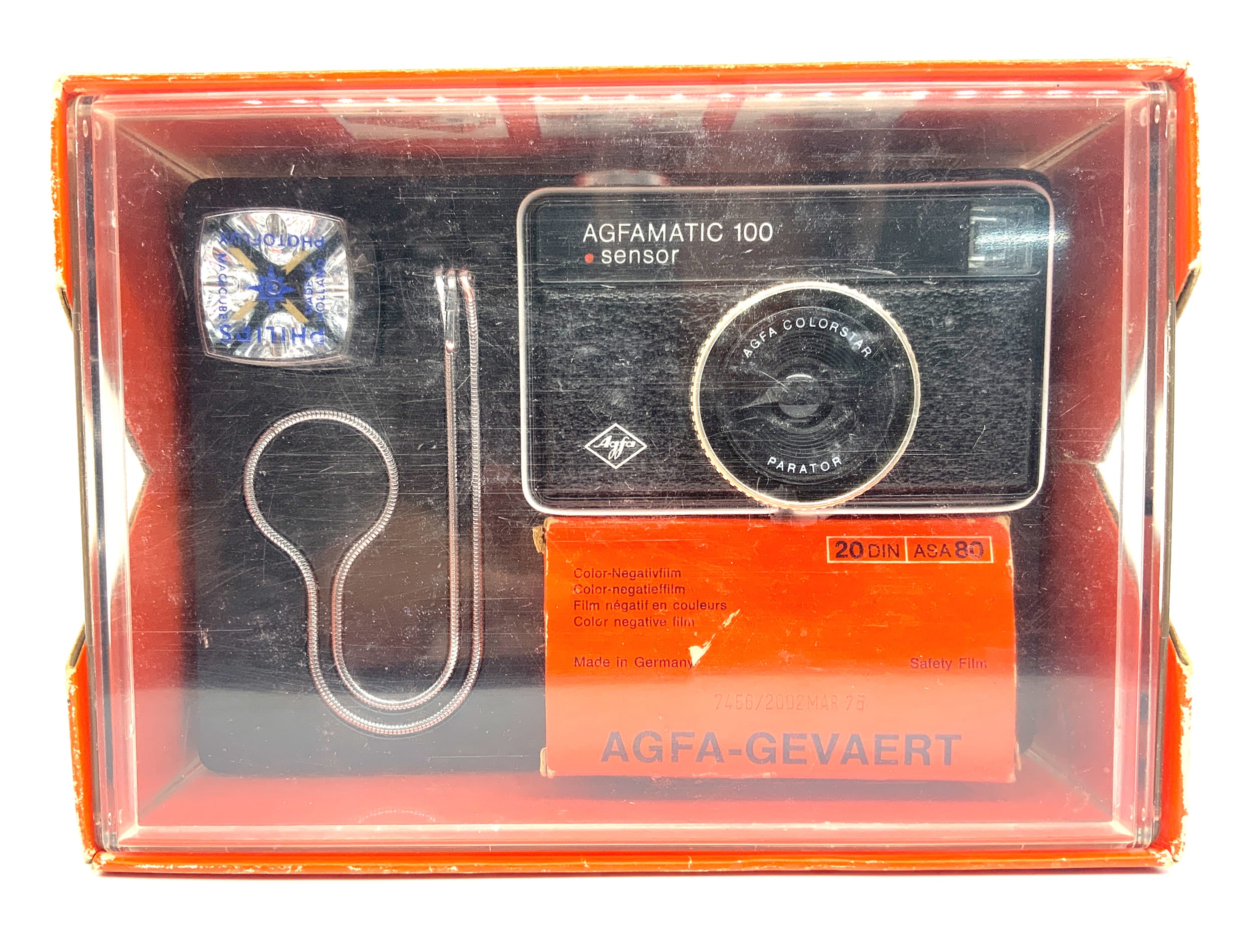 Agfa Agfamatic 100 sensor Sucherkamera mit Colorstar Set in OVP Analogkamera