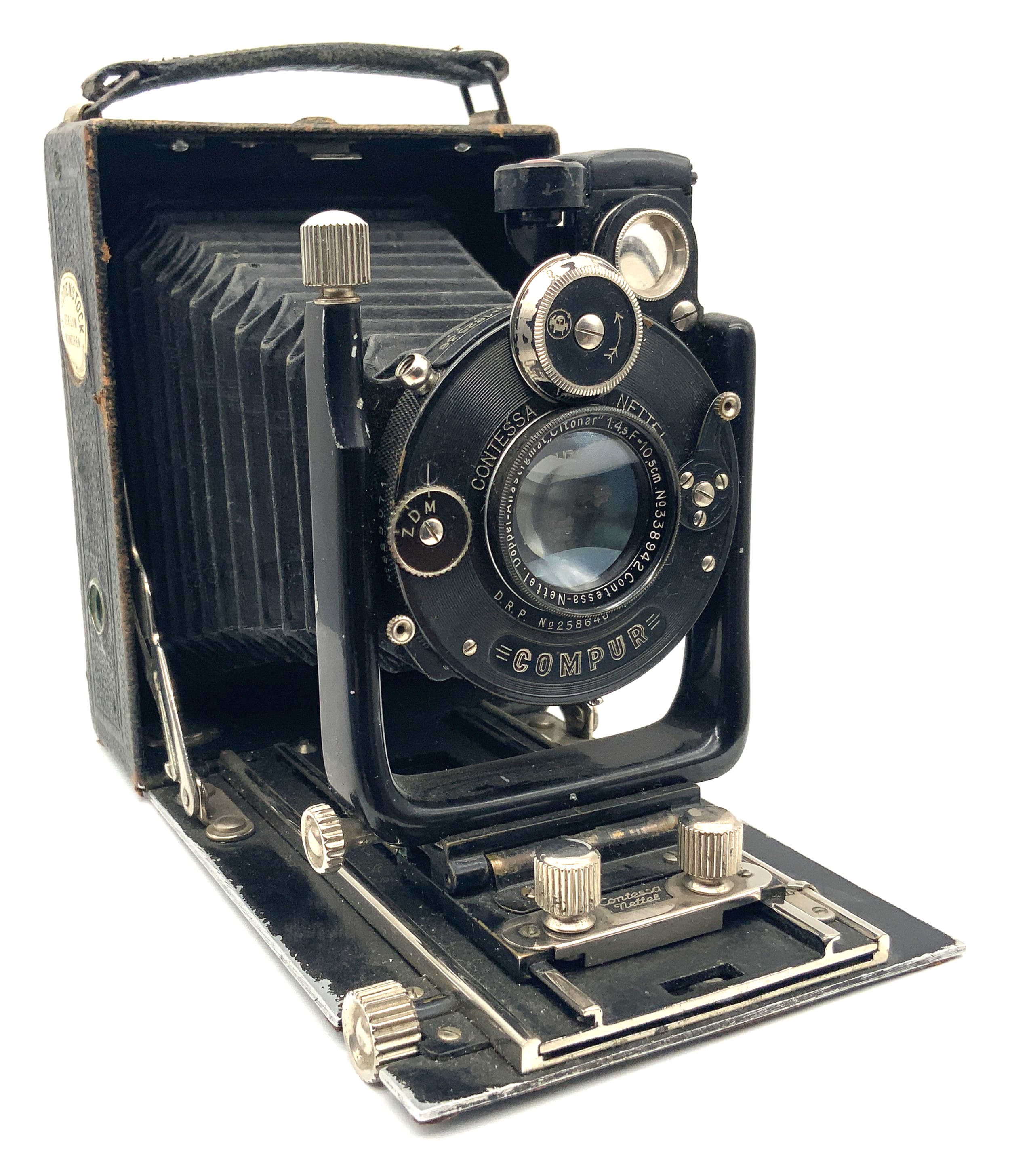 Contessa Nettel Adoro Plattenkamera mit Doppel Anastigmat Citonar 10,5cm 1:4.5