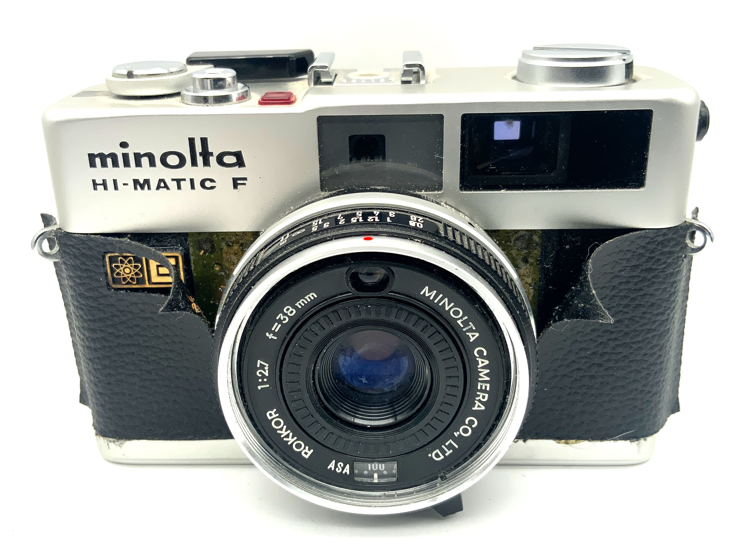 Minolta HI-Matic F rangefinder camera with Rokkor 38mm 1:2.7 analog camera