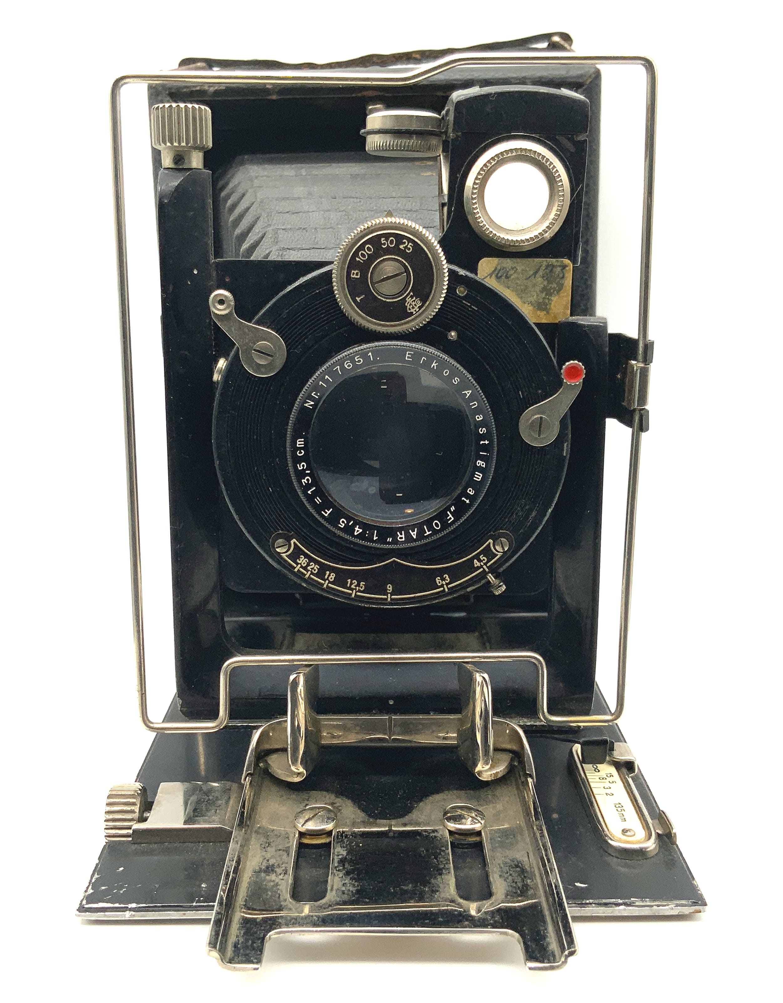 Plattenkamera mit Erkos Anastigmat Fotar 13,5cm 1:4.5 Analogkamera
