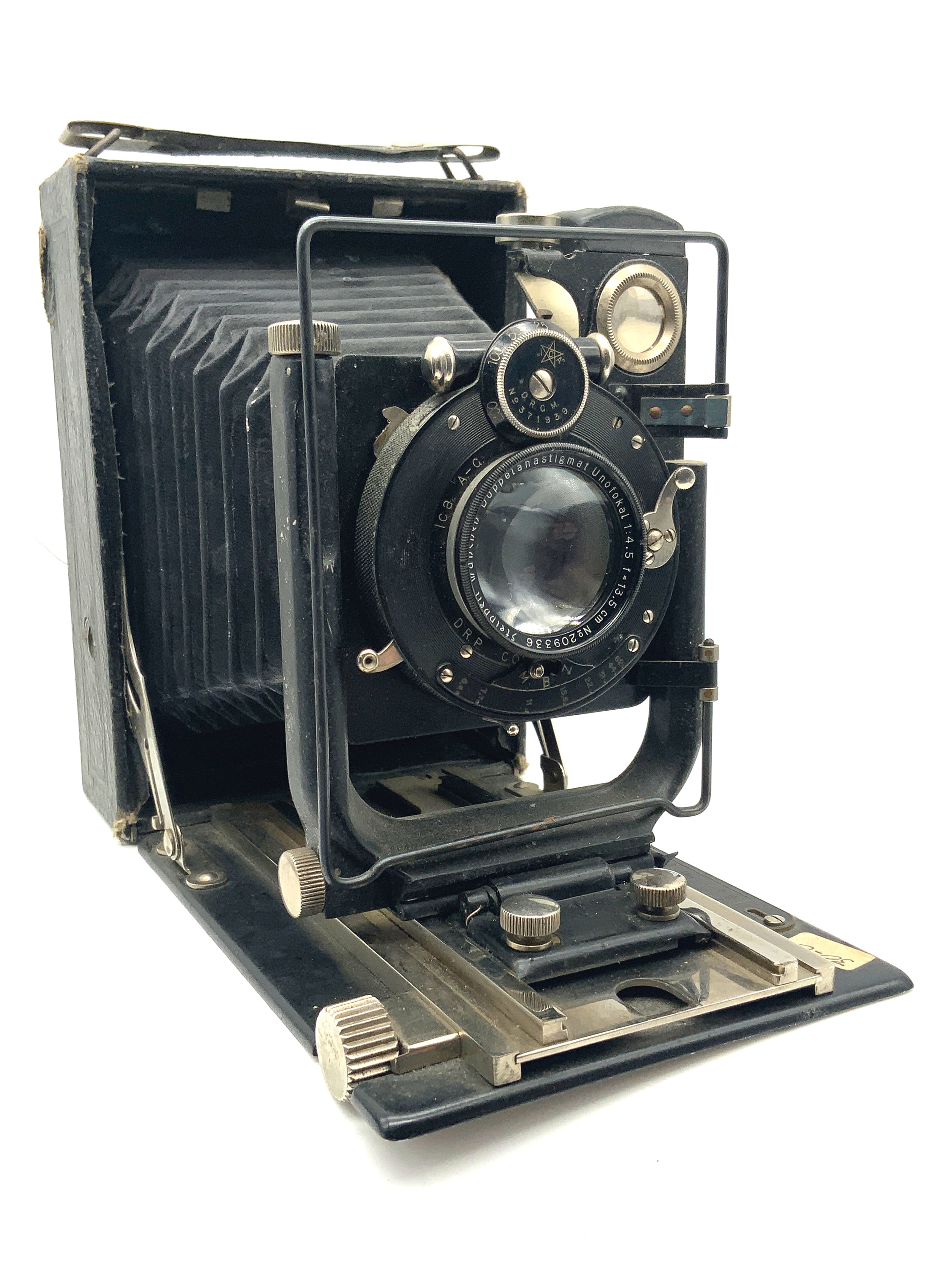 Pomokop No1 Plattenkamera mit Steinheil Doppelanastigmat Unofokal 13,5cm 1:4.5