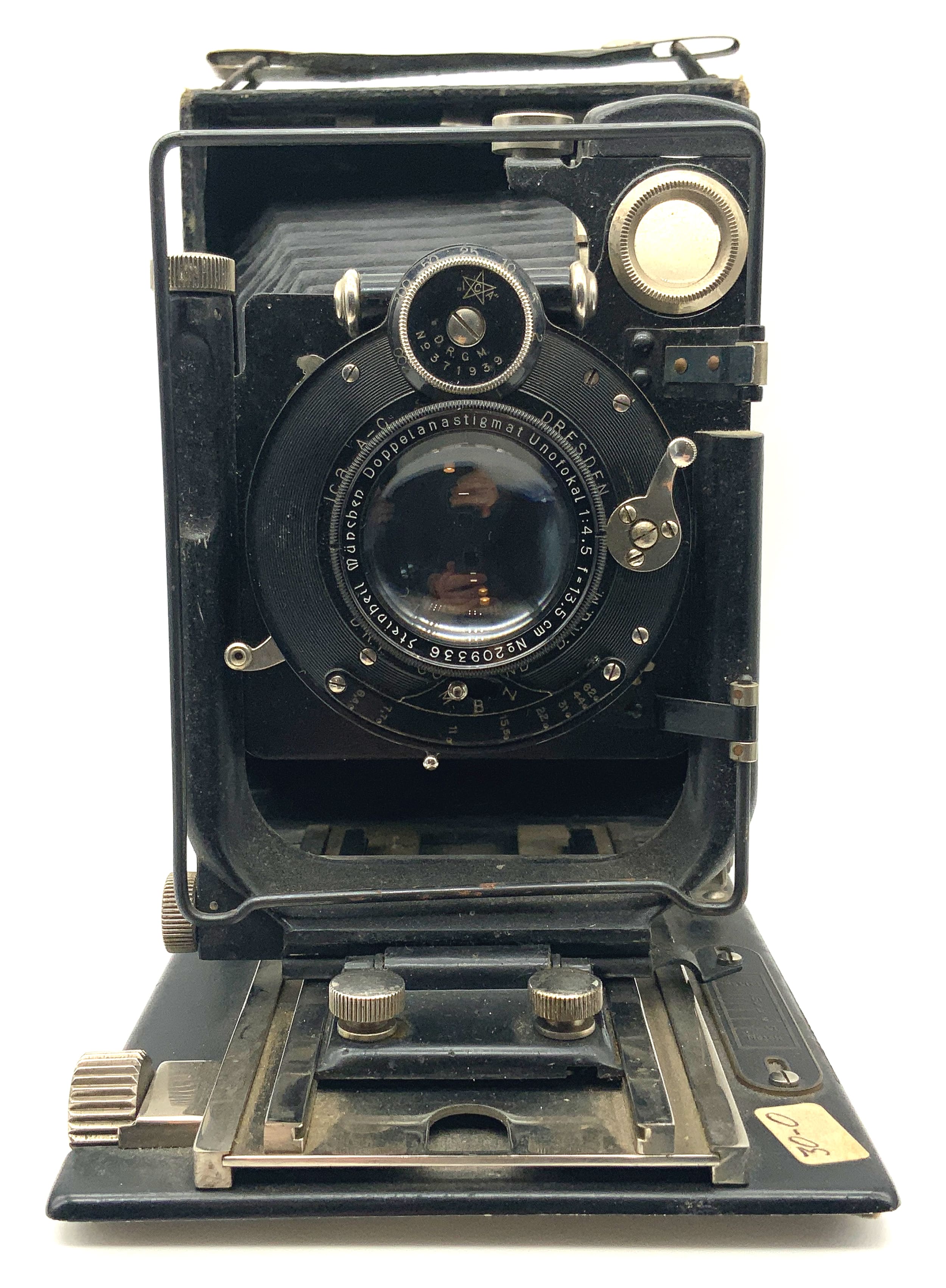 Pomokop No1 Plattenkamera mit Steinheil Doppelanastigmat Unofokal 13,5cm 1:4.5