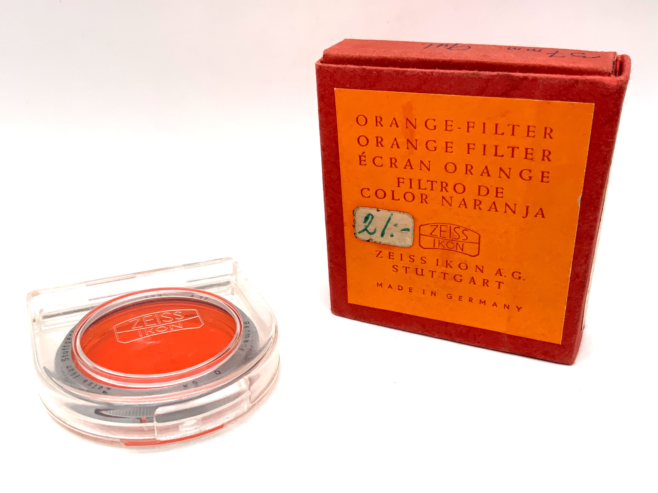 Zeiss Ikon color filter O 5x A 37 orange 322 slip-on plug-in filter OVP filter 37mm