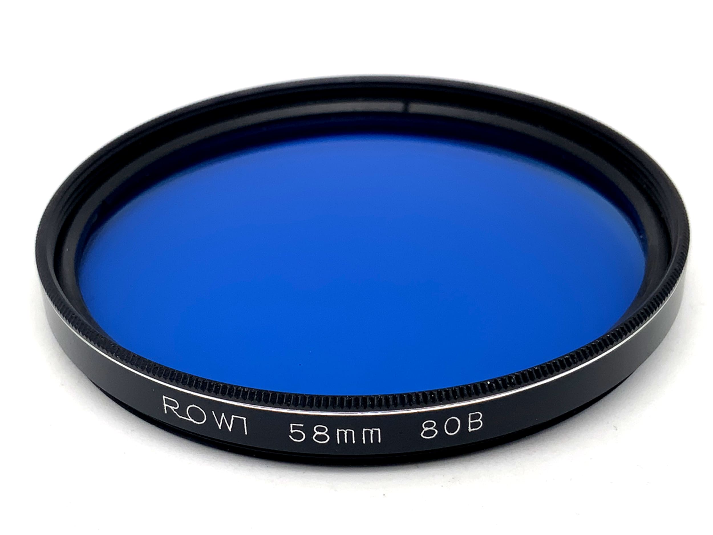 Rowi Color Filter 80B Blue Filter 58mm Circular Filter Thread