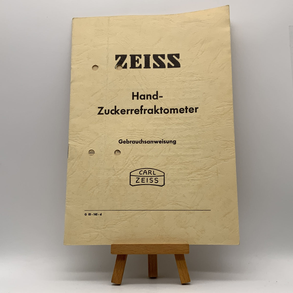 Carl Zeiss Hand Sugar Refractometer User Manual German