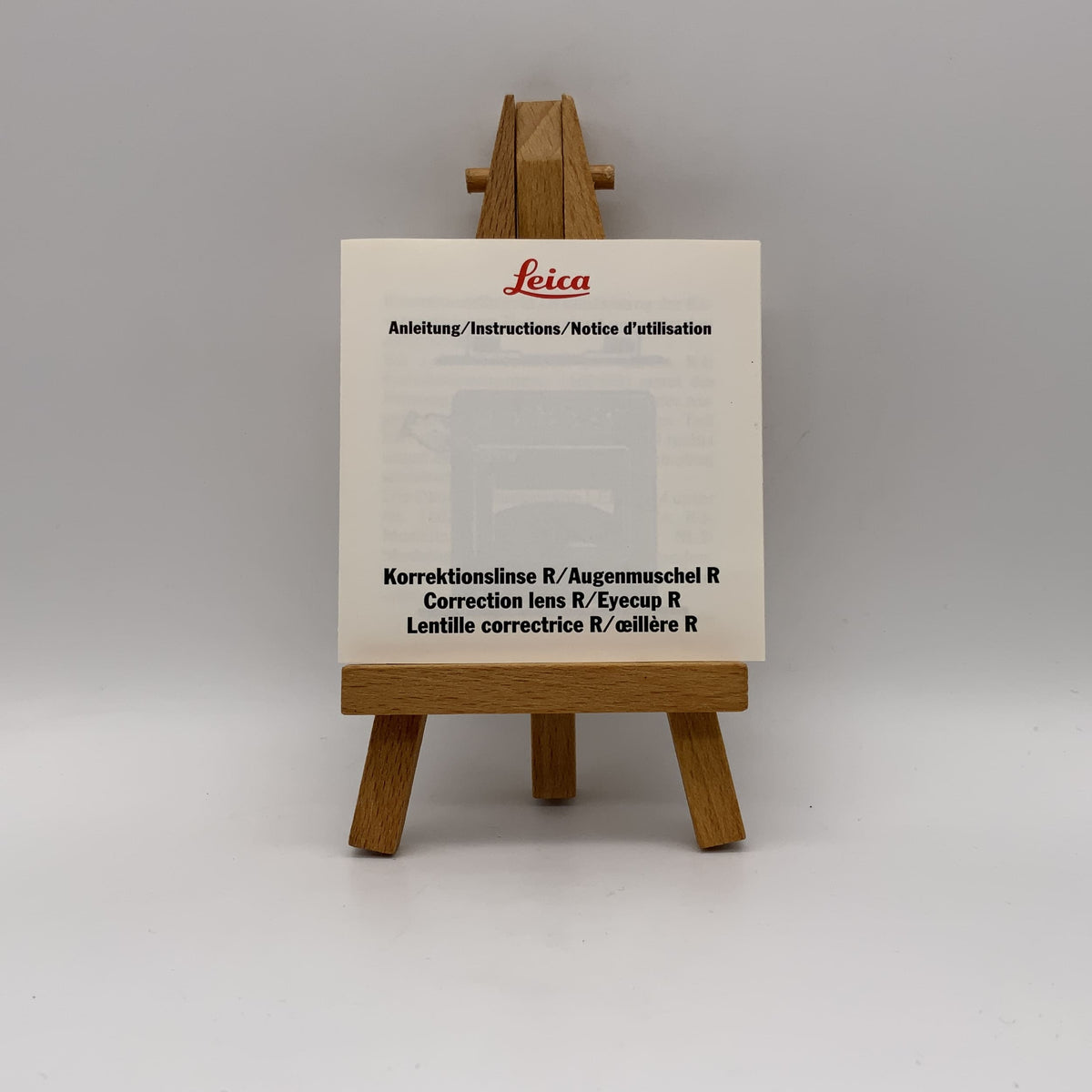 Leica Corrective Lens R / Eyecup R User Manual German