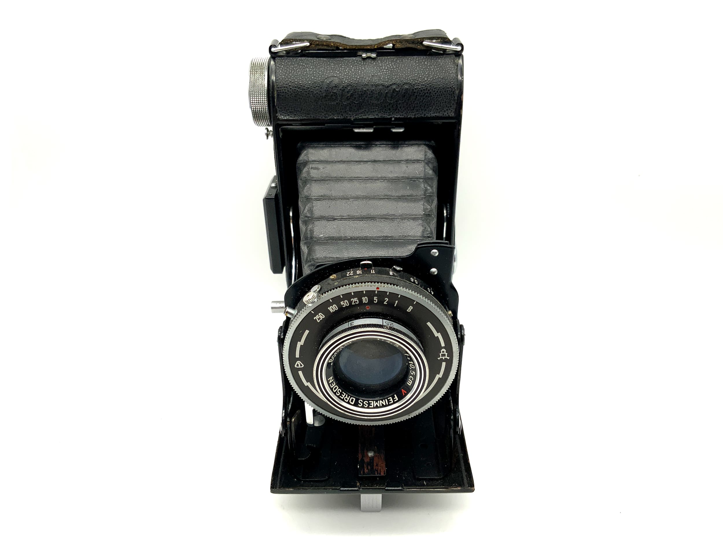 Belca Belfoca folding camera with Feinmess Dresden Bonotar 1:4.5 f=10.5cm Temporary