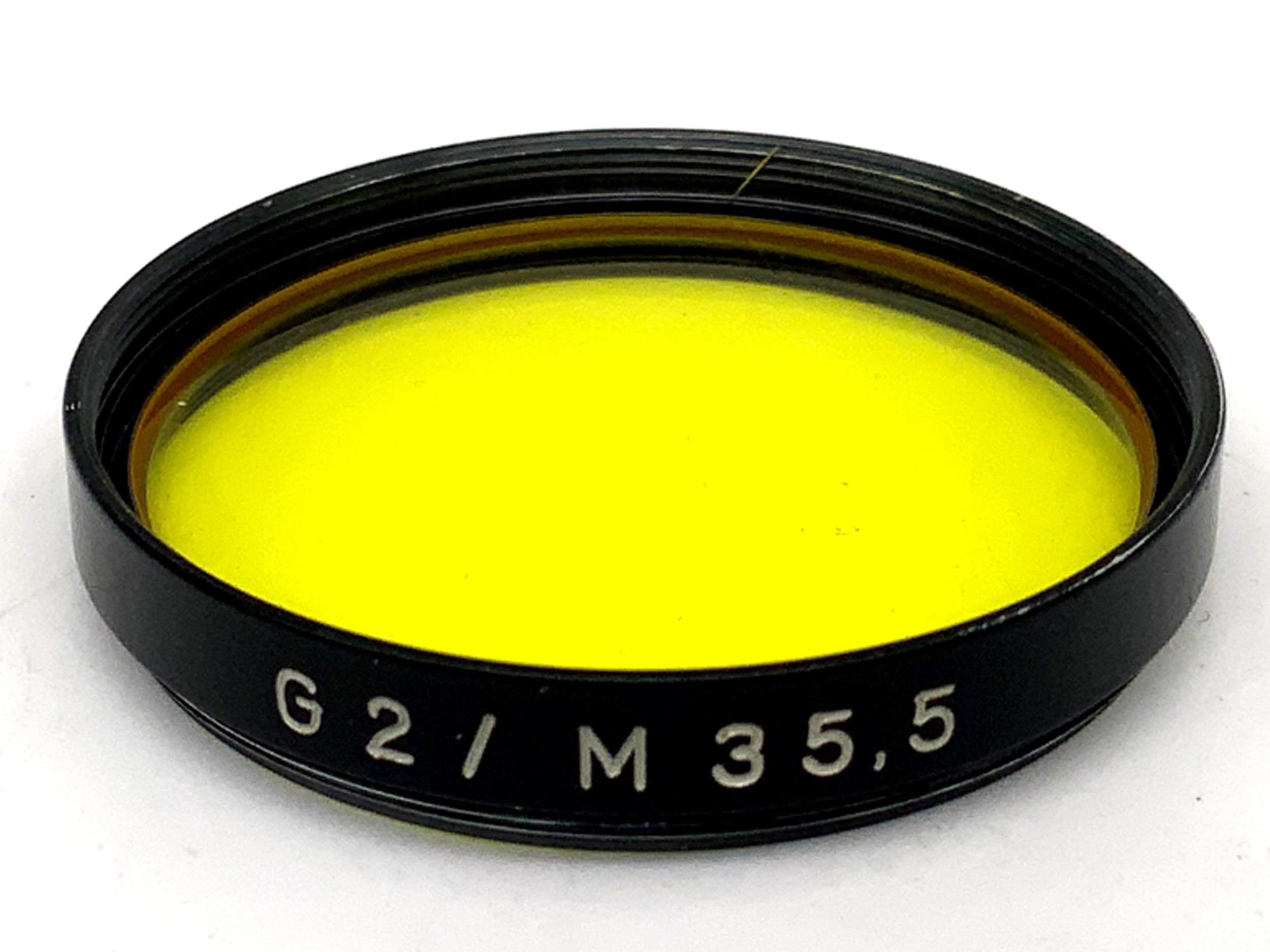 Carl Zeiss Jena color filter G2/M35.5 yellow/yellow filter 35.5mm circular