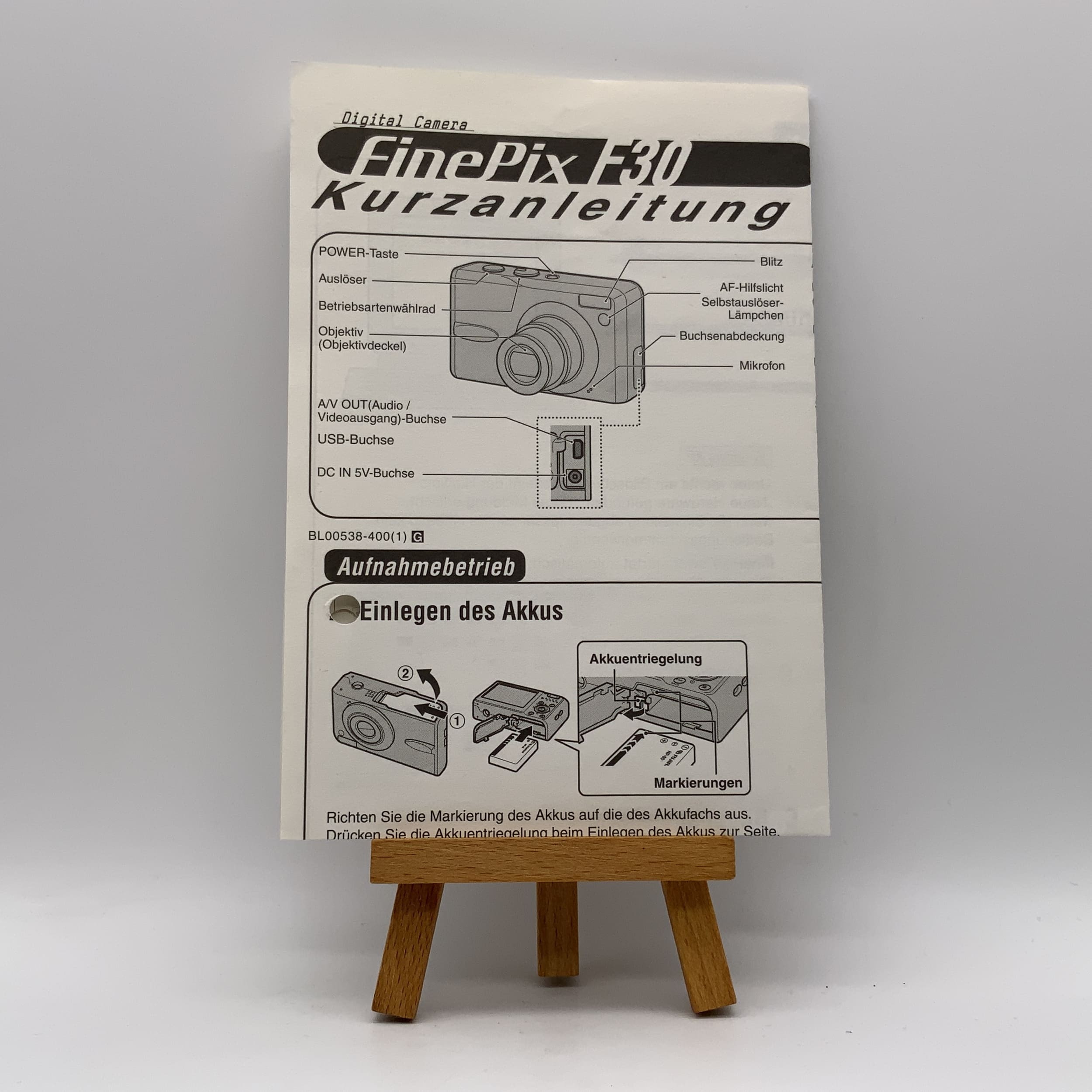 Fujifilm FinePix F30 Quick Start Guide User Manual German