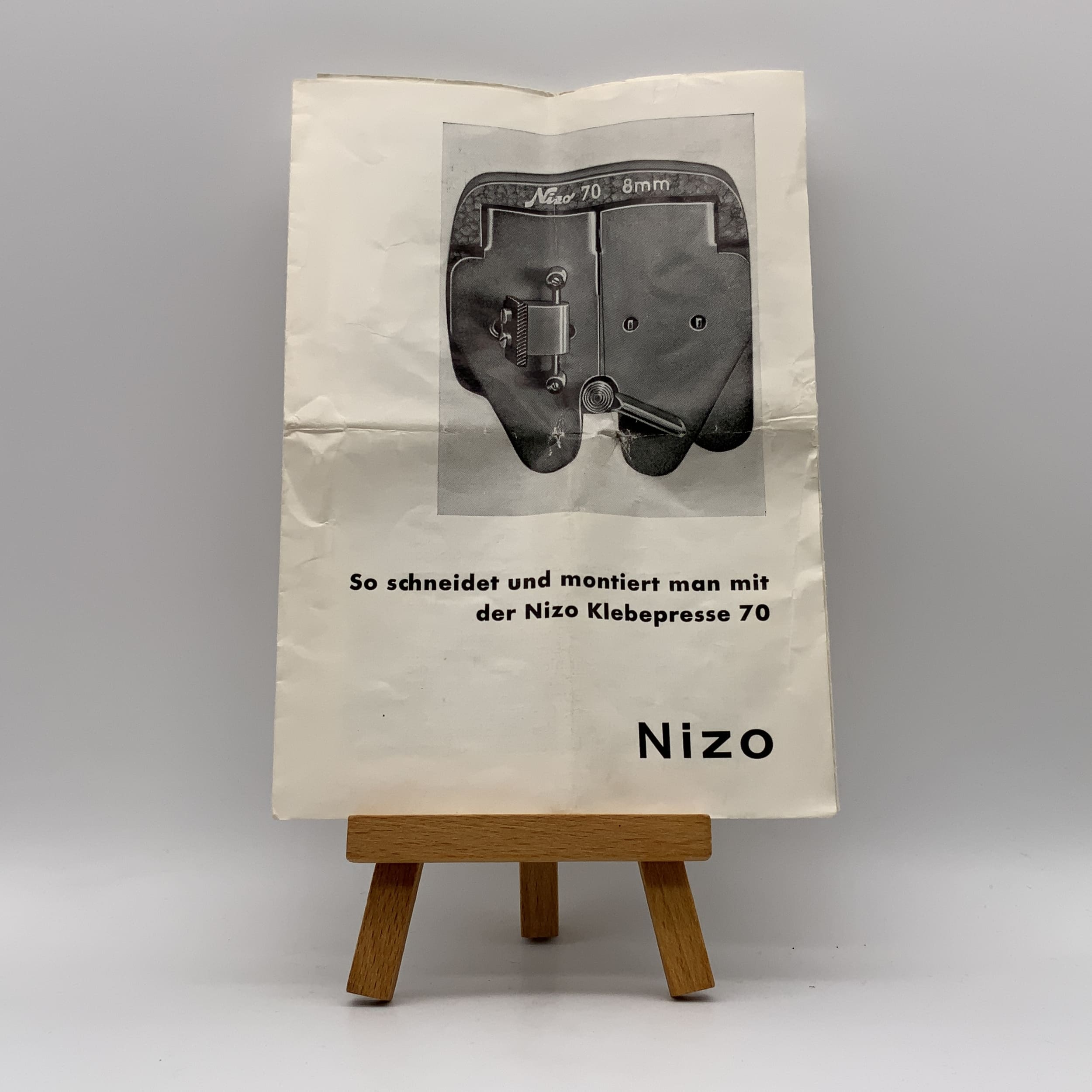 Nizo Adhesive Press 70 Operating Instructions German Instructions for Use