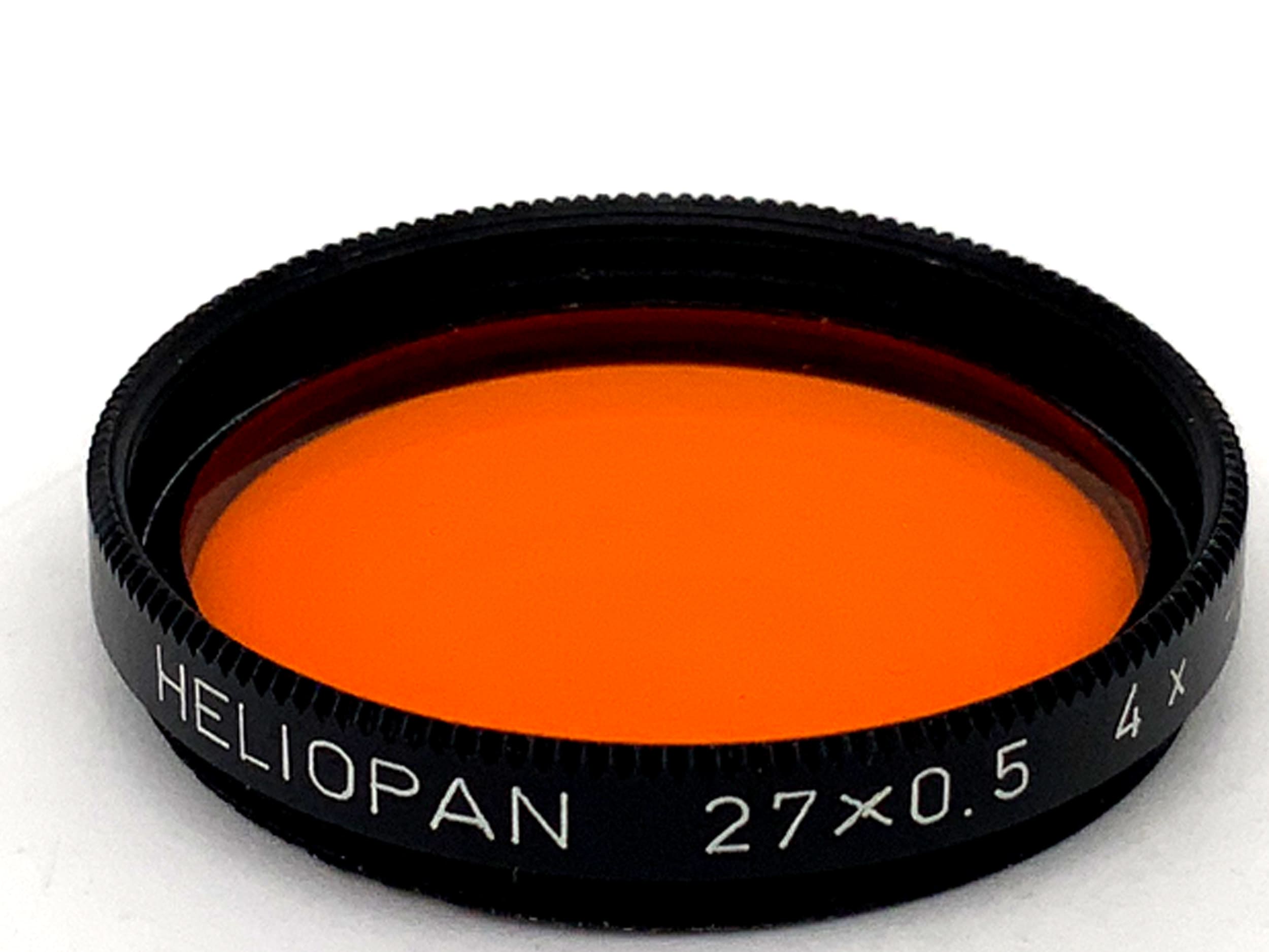 Heliopan color filter 27x0.5 orange 4x -2 filter 27mm circular filter thread
