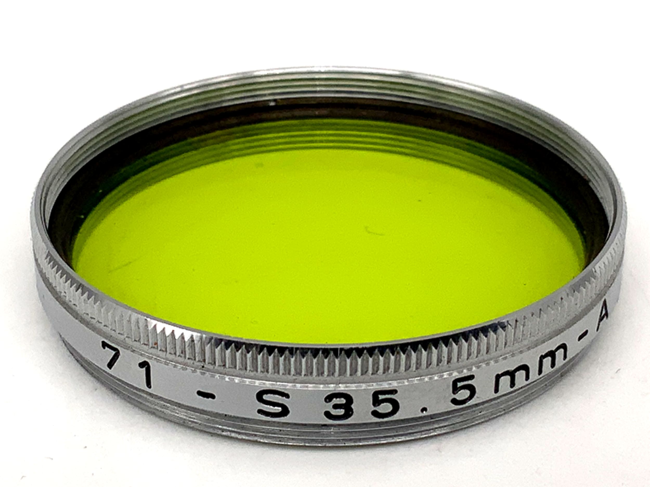 Agfa yellow/green color filter 71-S 35.5mm-A filter 35.5mm circular filter thread