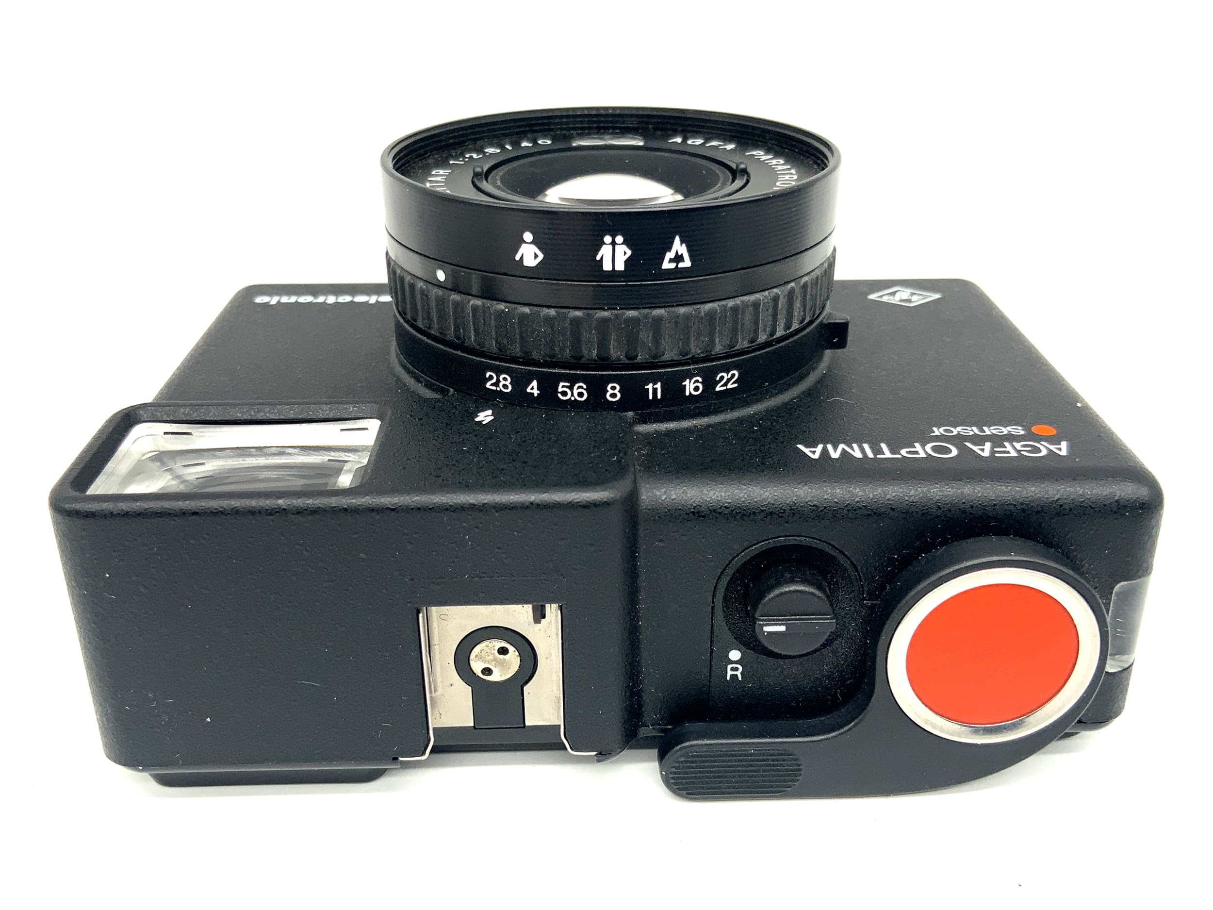 Agfa Optima Sensor Electronic Sucherkamera mit Paratronic Solitar 40mm 1:2.8 OVP