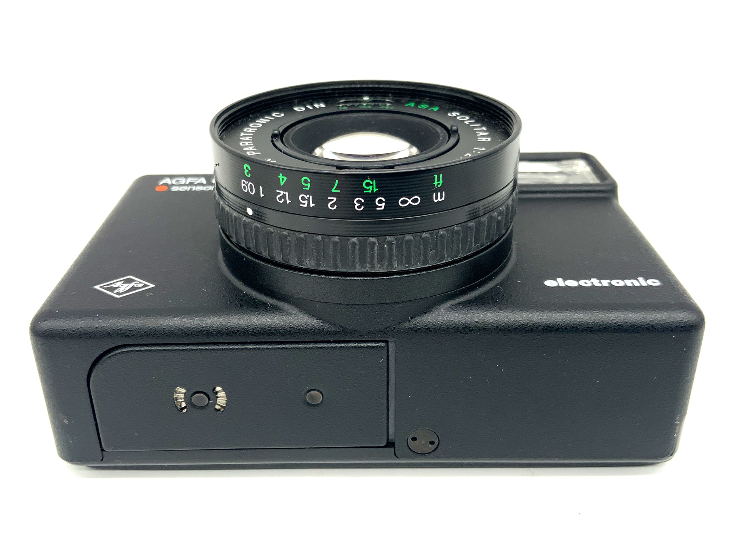 Agfa Optima Sensor Electronic Sucherkamera mit Paratronic Solitar 40mm 1:2.8 OVP
