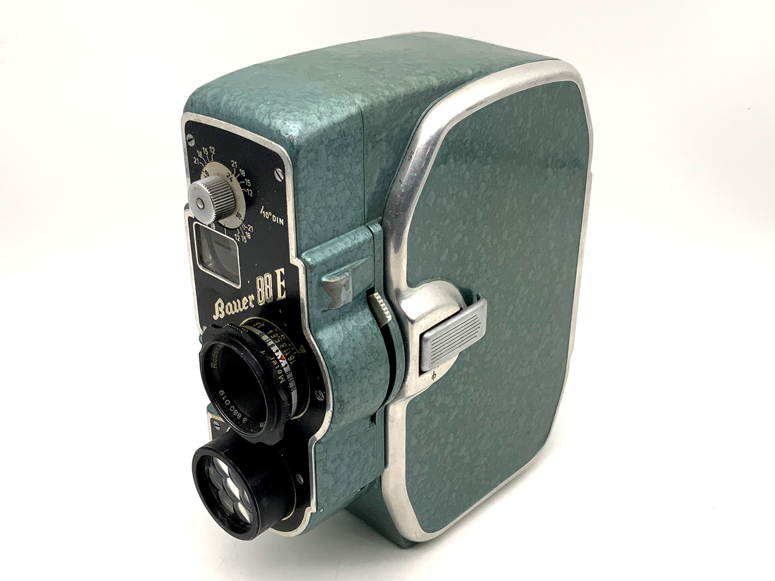 Bauer 88 E film camera with Rodenstock Ronar 1:1.9 f=12.5mm double 8mm lens