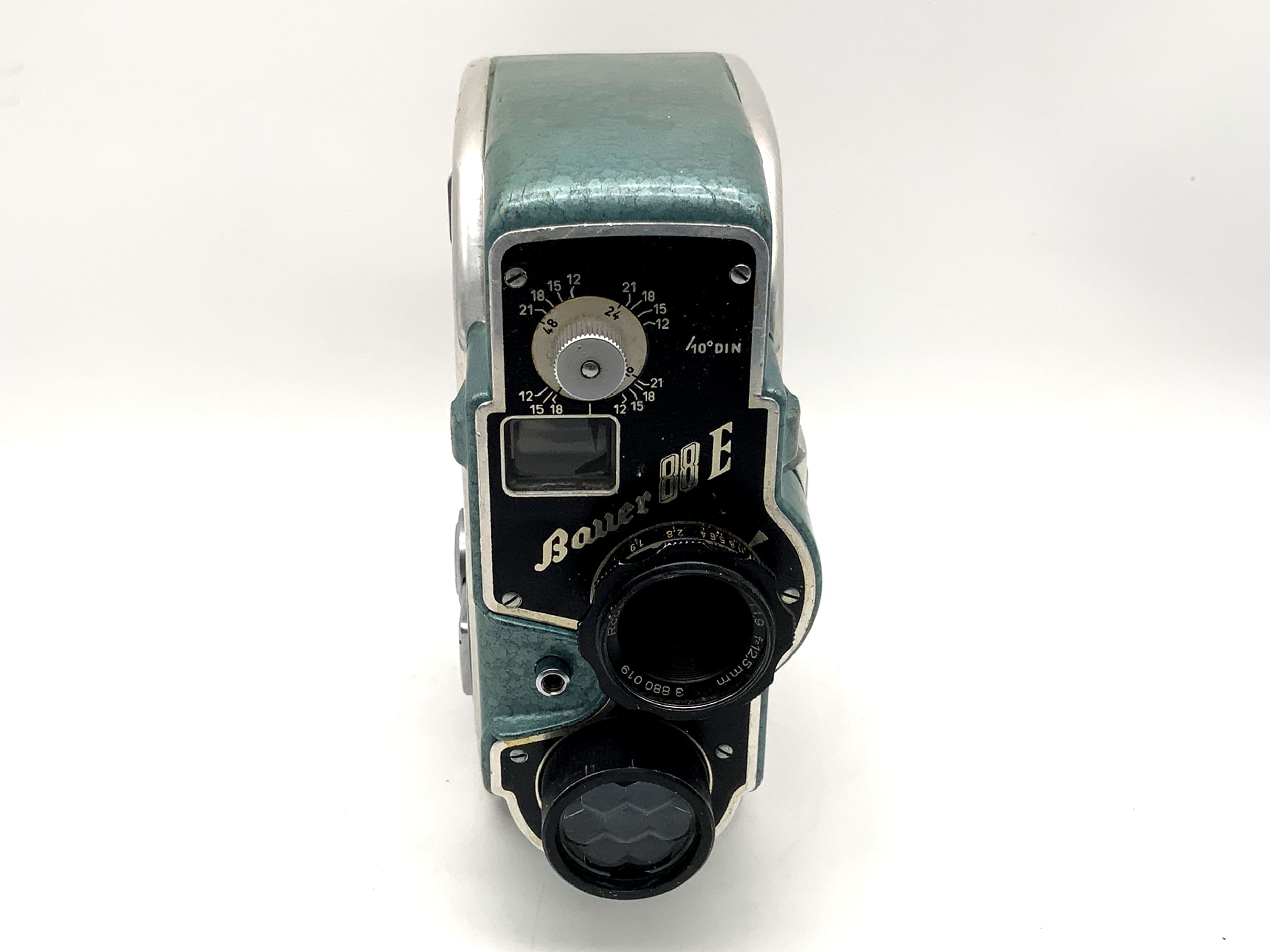 Bauer 88 E film camera with Rodenstock Ronar 1:1.9 f=12.5mm double 8mm lens