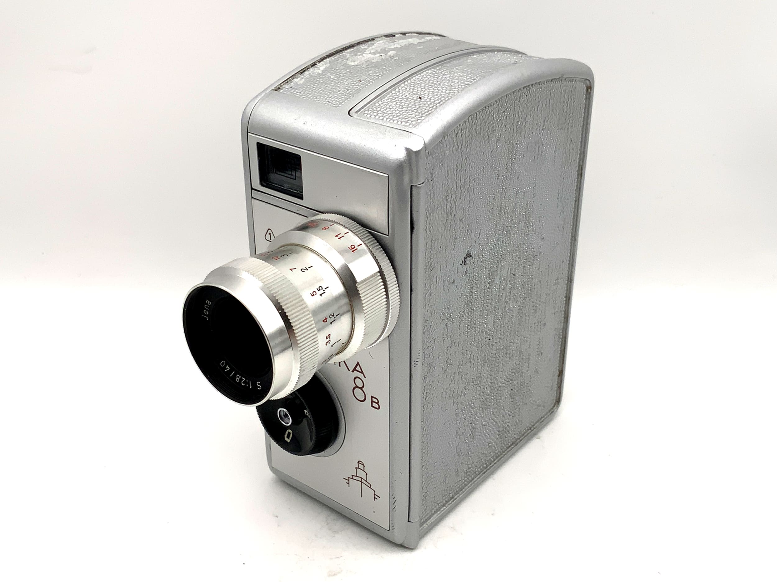 Pentacon Pentaka 8B movie camera with Carl Zeiss Sonnar 1:2.8/40mm double 8mm lens