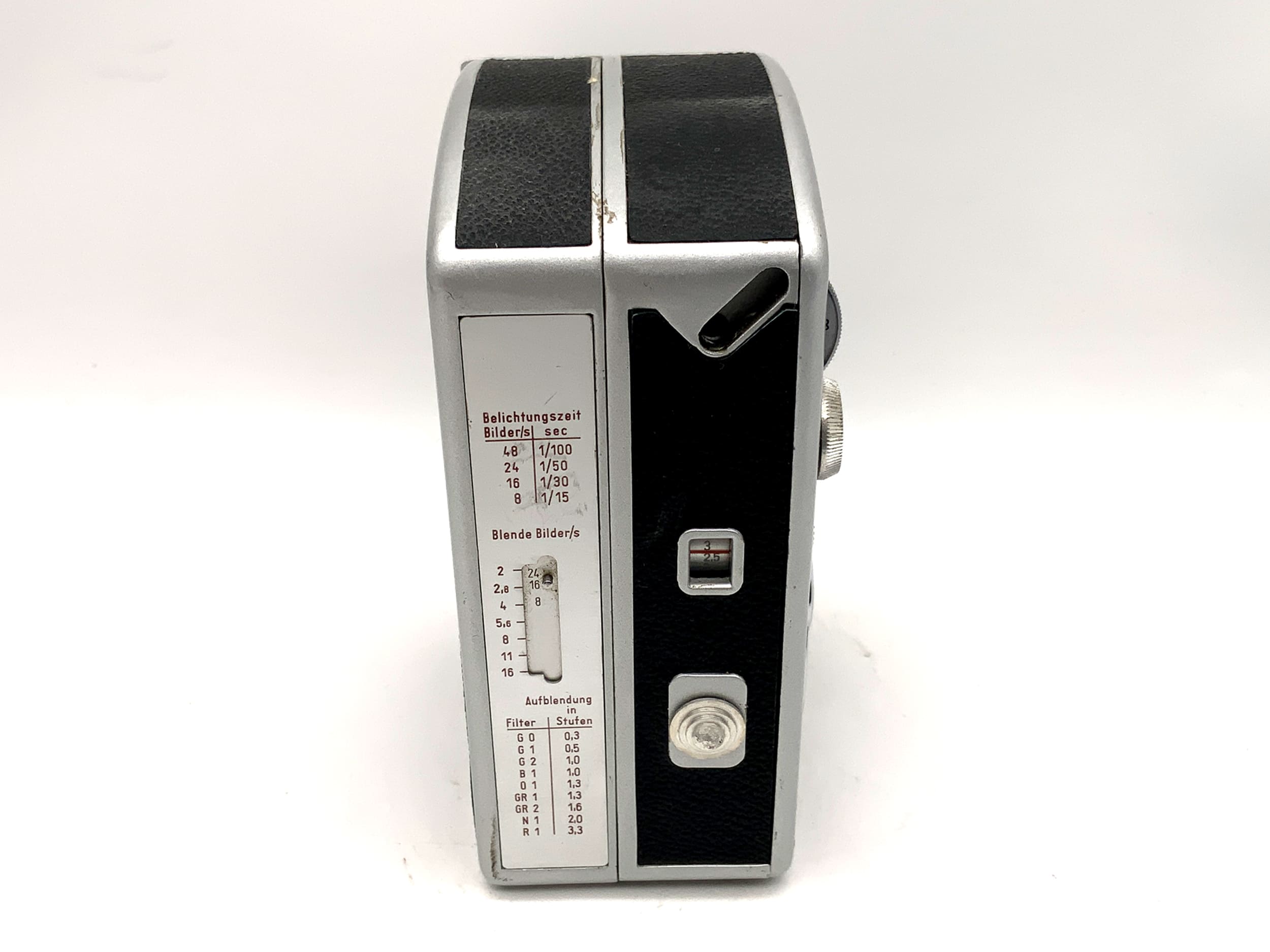 Pentacon Pentaka 8B film camera with Carl Zeiss Biotar 1:2/12.5mm dual 8mm lens