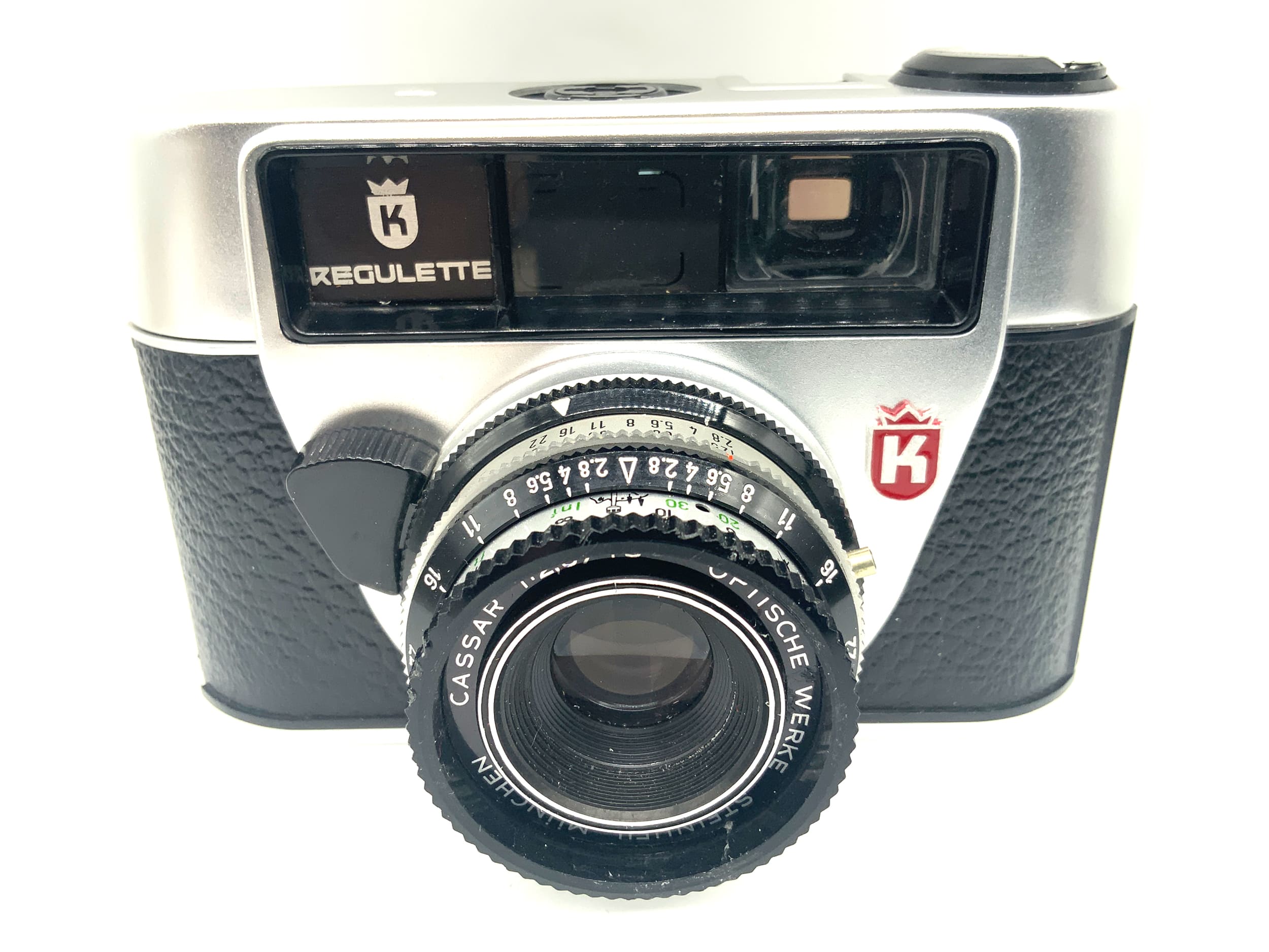 King KG Regulette Sucherkamera mit Steinheil Cassar 1:2.8/45 Prontor 125