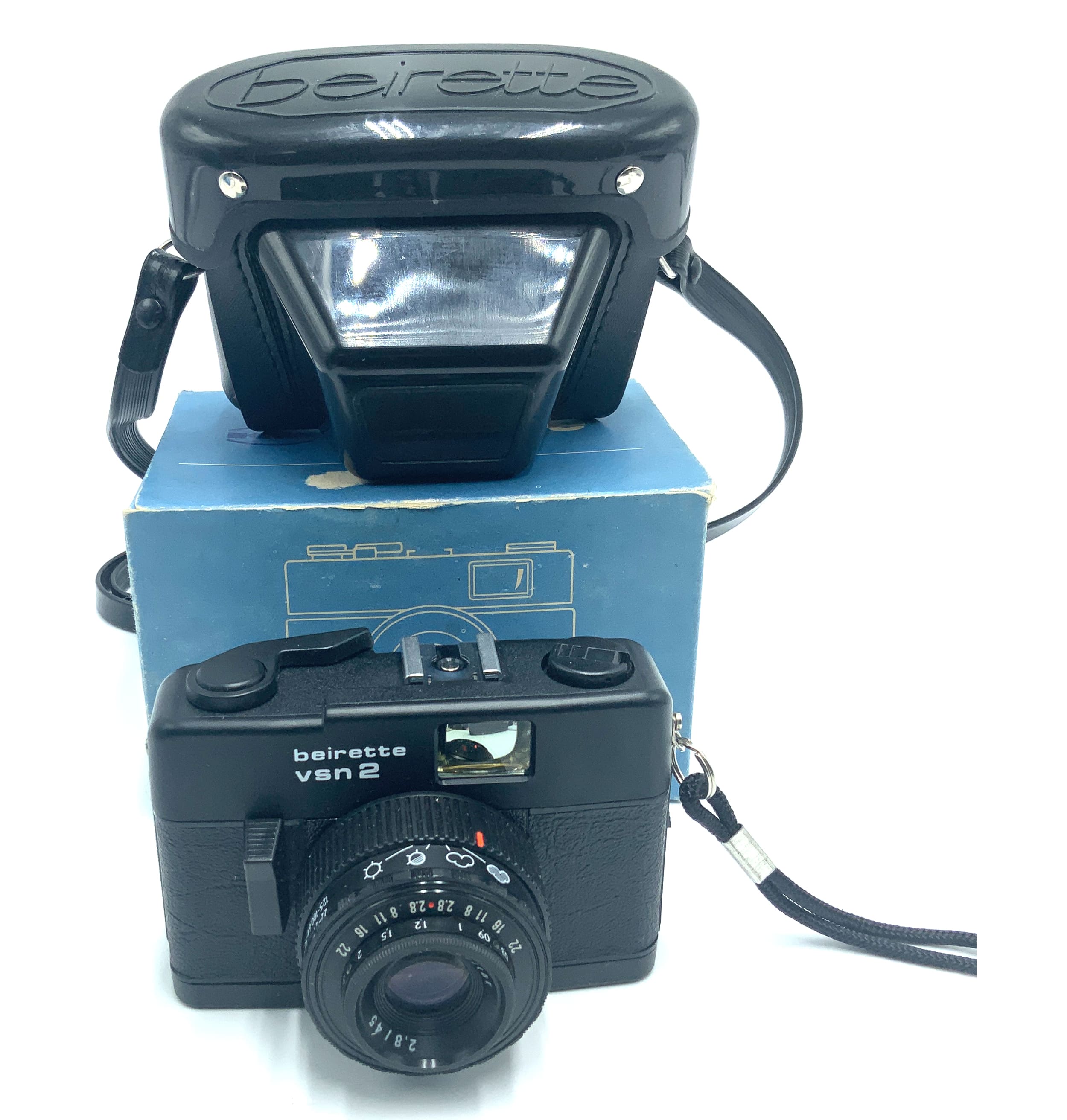 Carl Zeiss Jena Beirette VSN 2 Sucherkamera mit Meritar 45mm 1:2.8 Priomat OVP