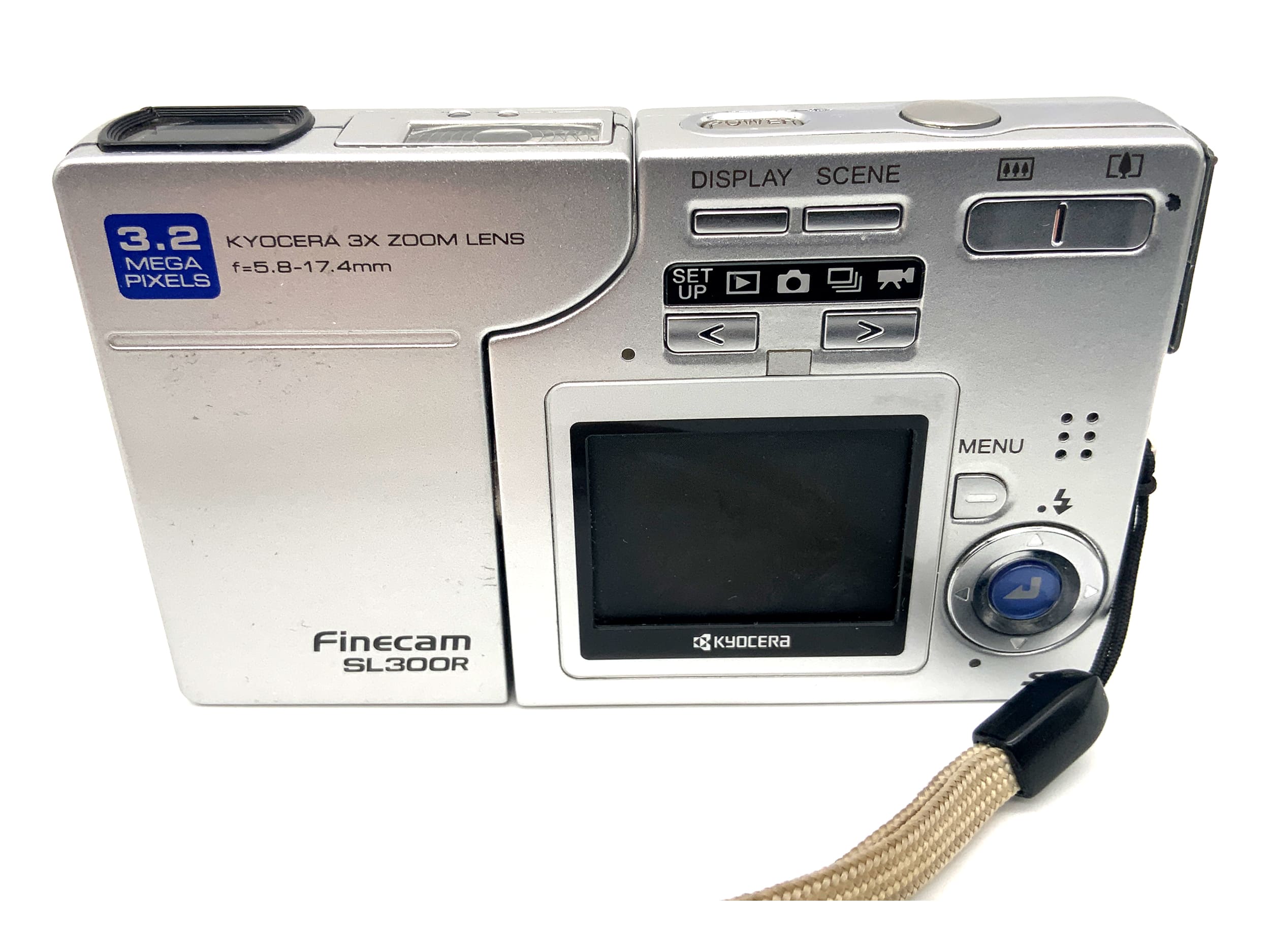 Kyocera Finecam SL300R digital compact camera with 5.8-17.4mm