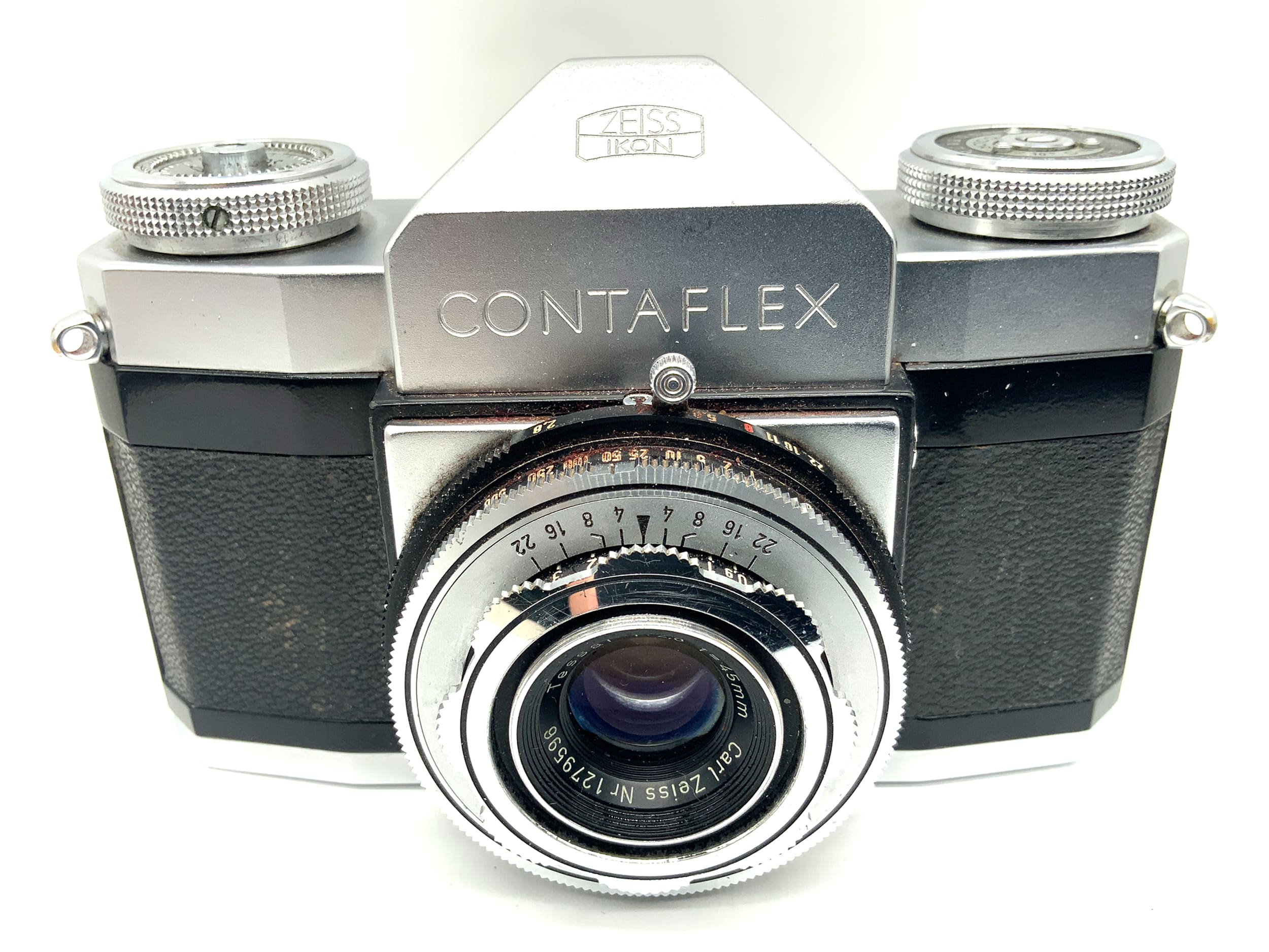 Zeiss Ikon Contaflex Sucherkamera Tessar1:2.8/45mm Synchro-Compur Analogkamera