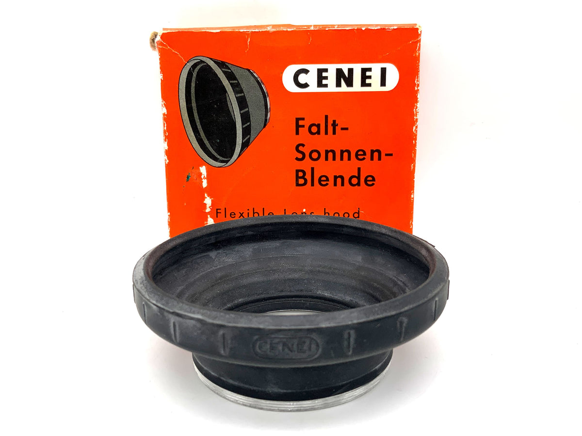 Cenei E 58x0.75 rubber lens hood in original packaging