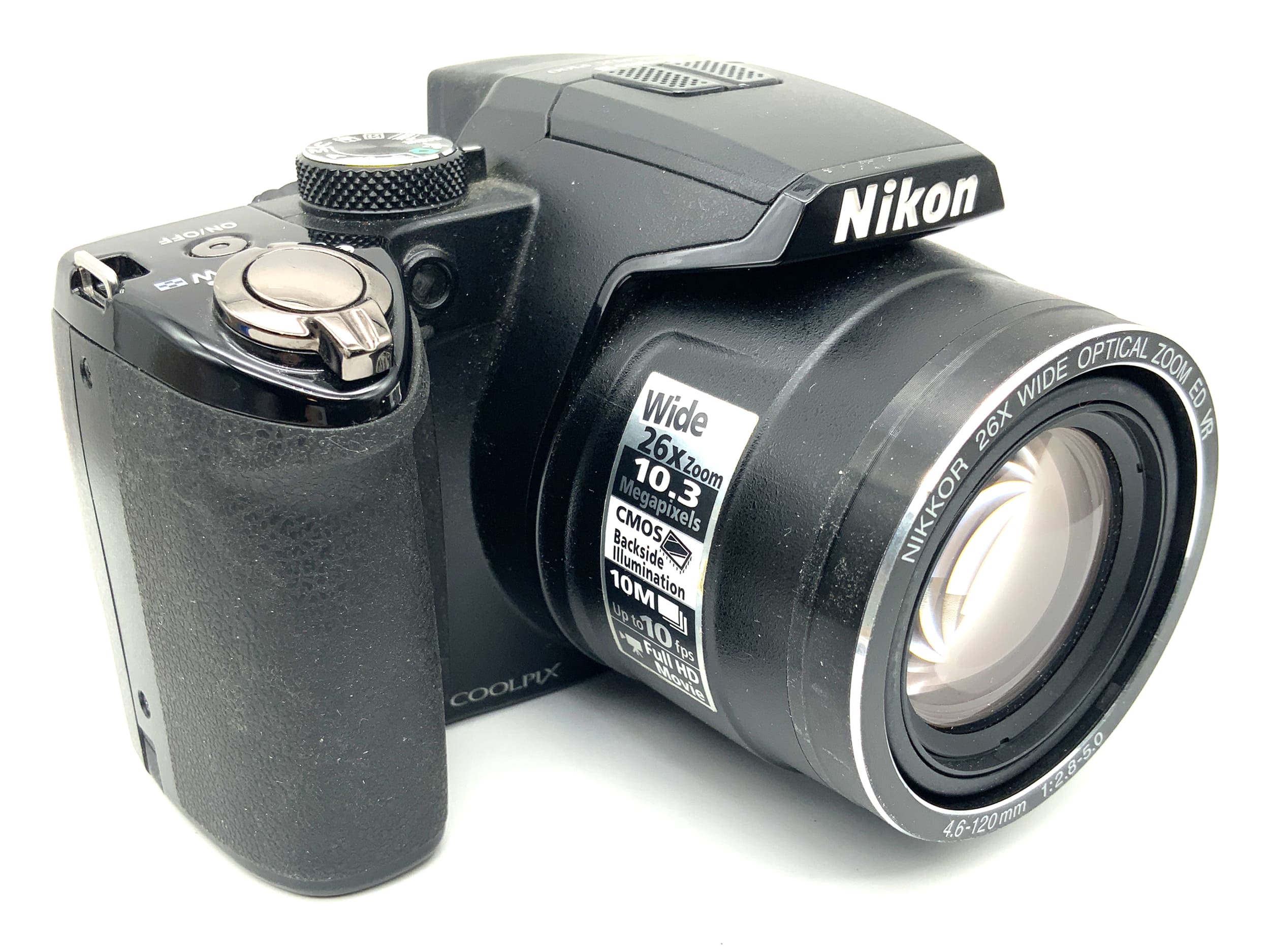 Nikon Coolpix P100 bridge camera with Nikkor 4.6-120mm 1:2.8-5 digital camera