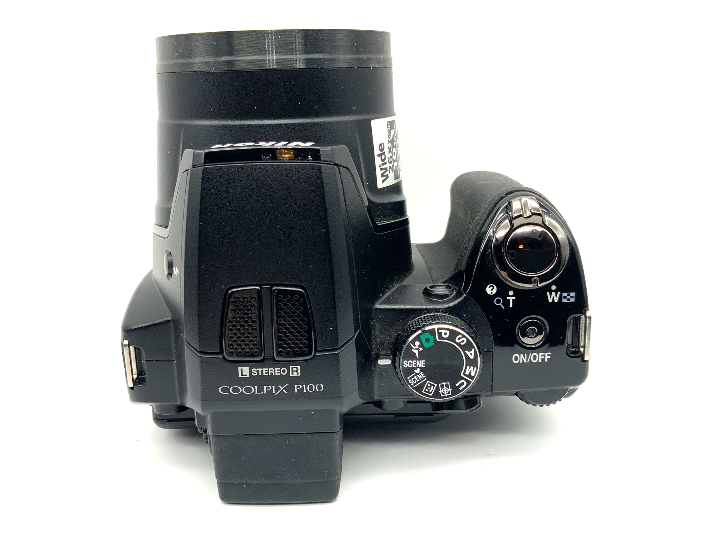 Nikon Coolpix P100 bridge camera with Nikkor 4.6-120mm 1:2.8-5 digital camera