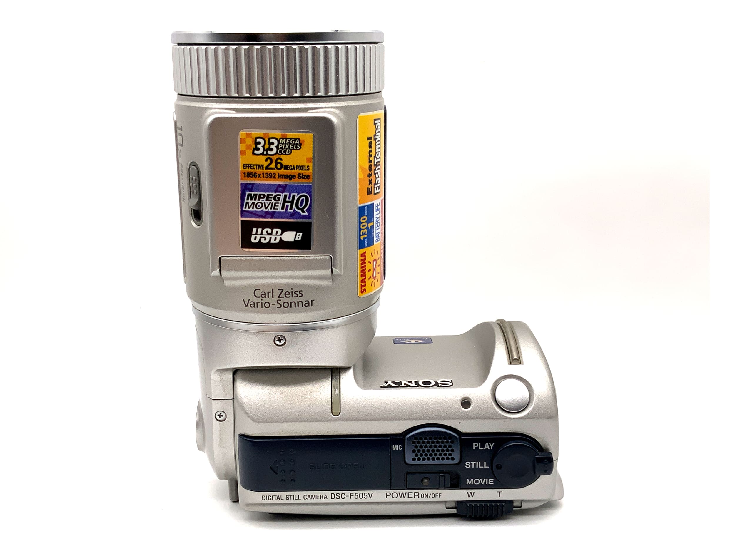 Sony CyberShot DSC-F505V bridge camera with Carl Zeiss Vario-Sonnar digital camera