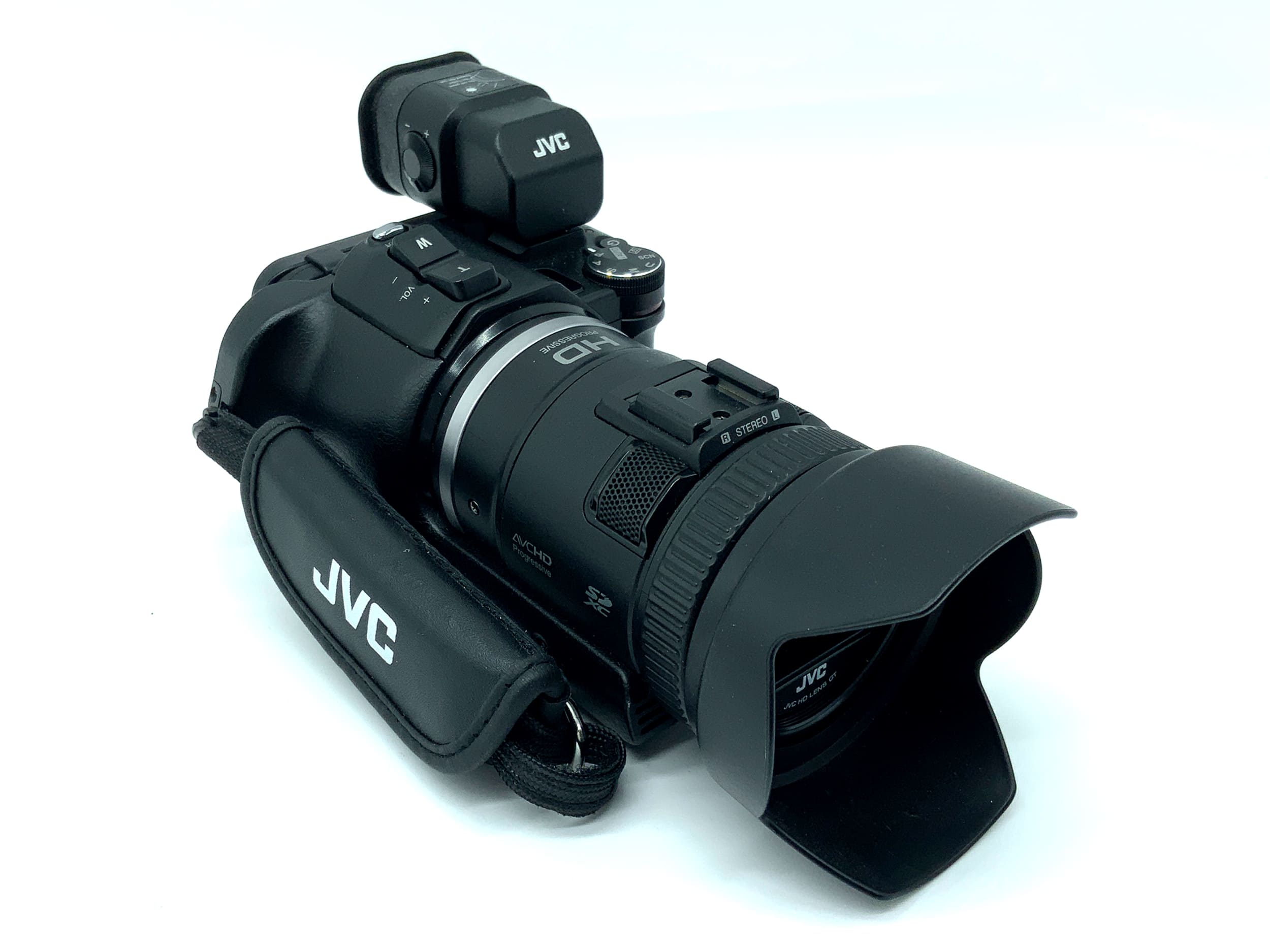 JVC GC-PX100BE Camcorder with 3.76-37.6mm 1:1.2 lens, including battery