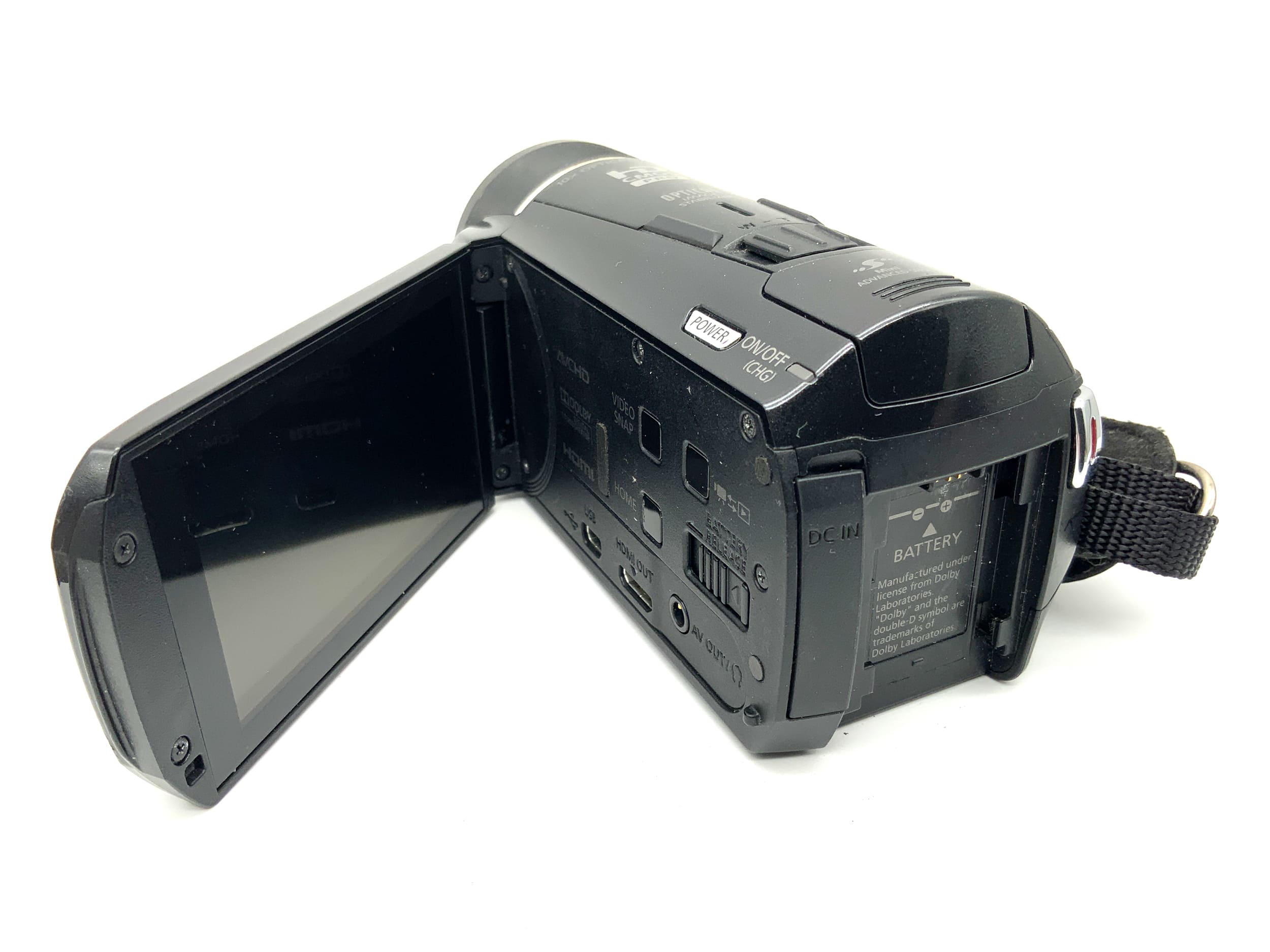 Canon Legria HF M56 Camcorder with 6.1-61mm 1:1.8 lens and battery