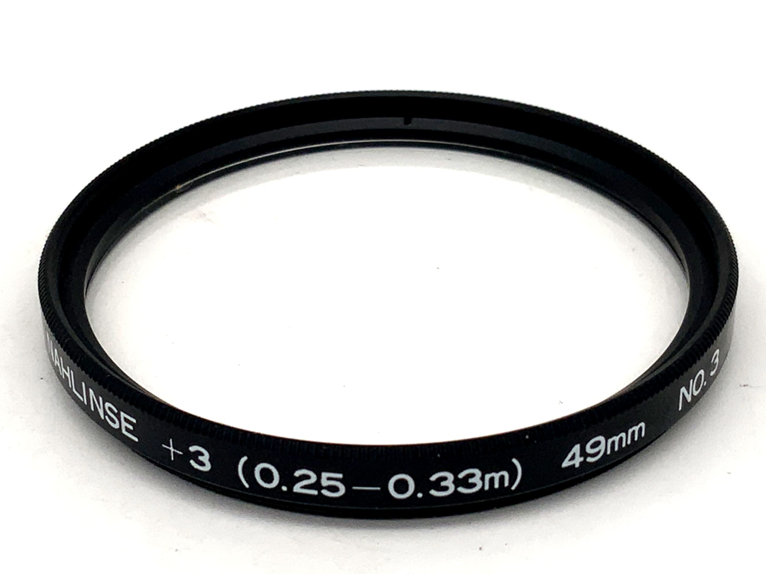 Close-up lens +3 (0.25-0.33m) NO.3 Filter 49mm Circular Filter Thread