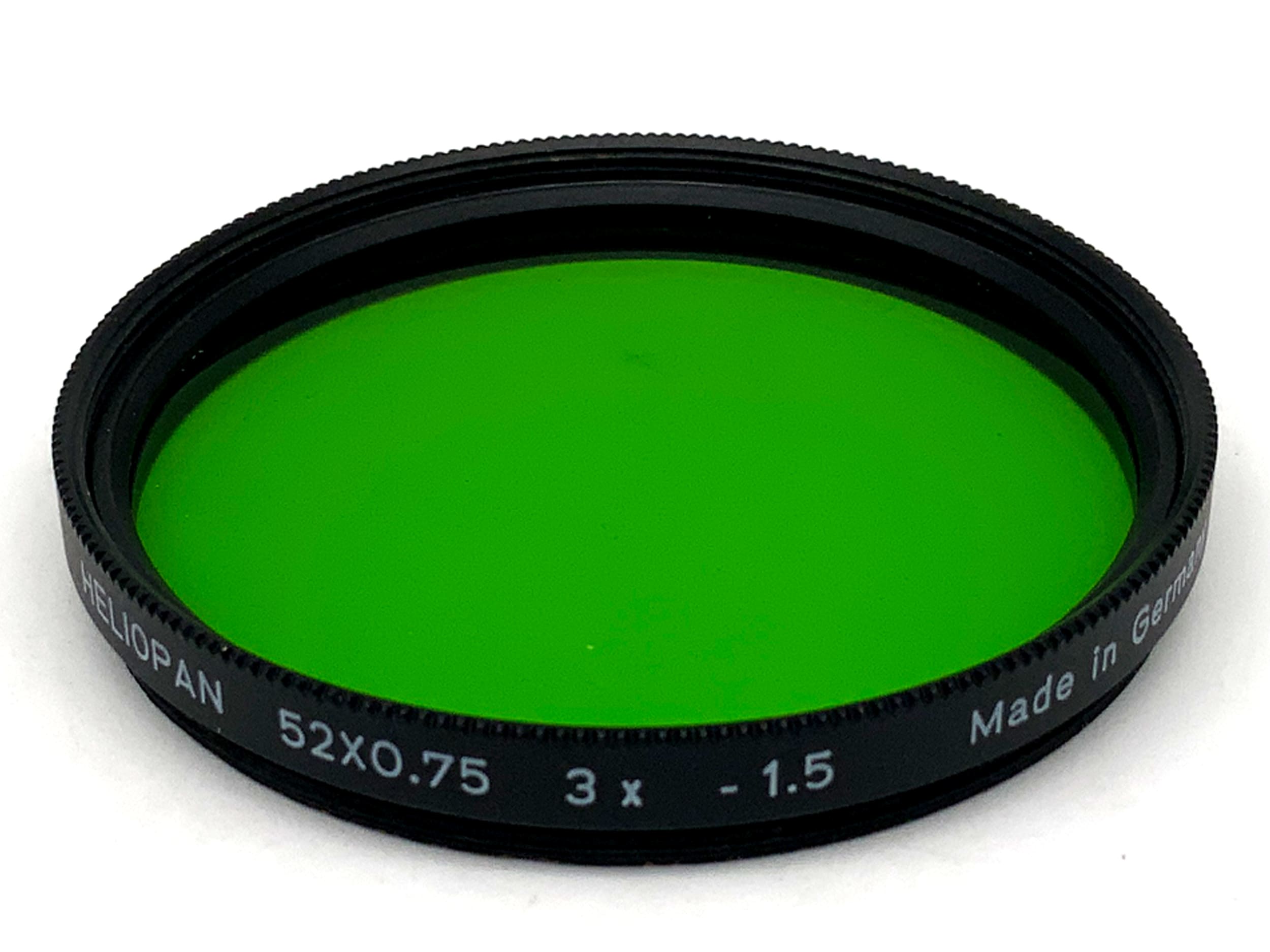Heliopan color filter 52x0.75 green/3x -1.5 filter 52mm circular